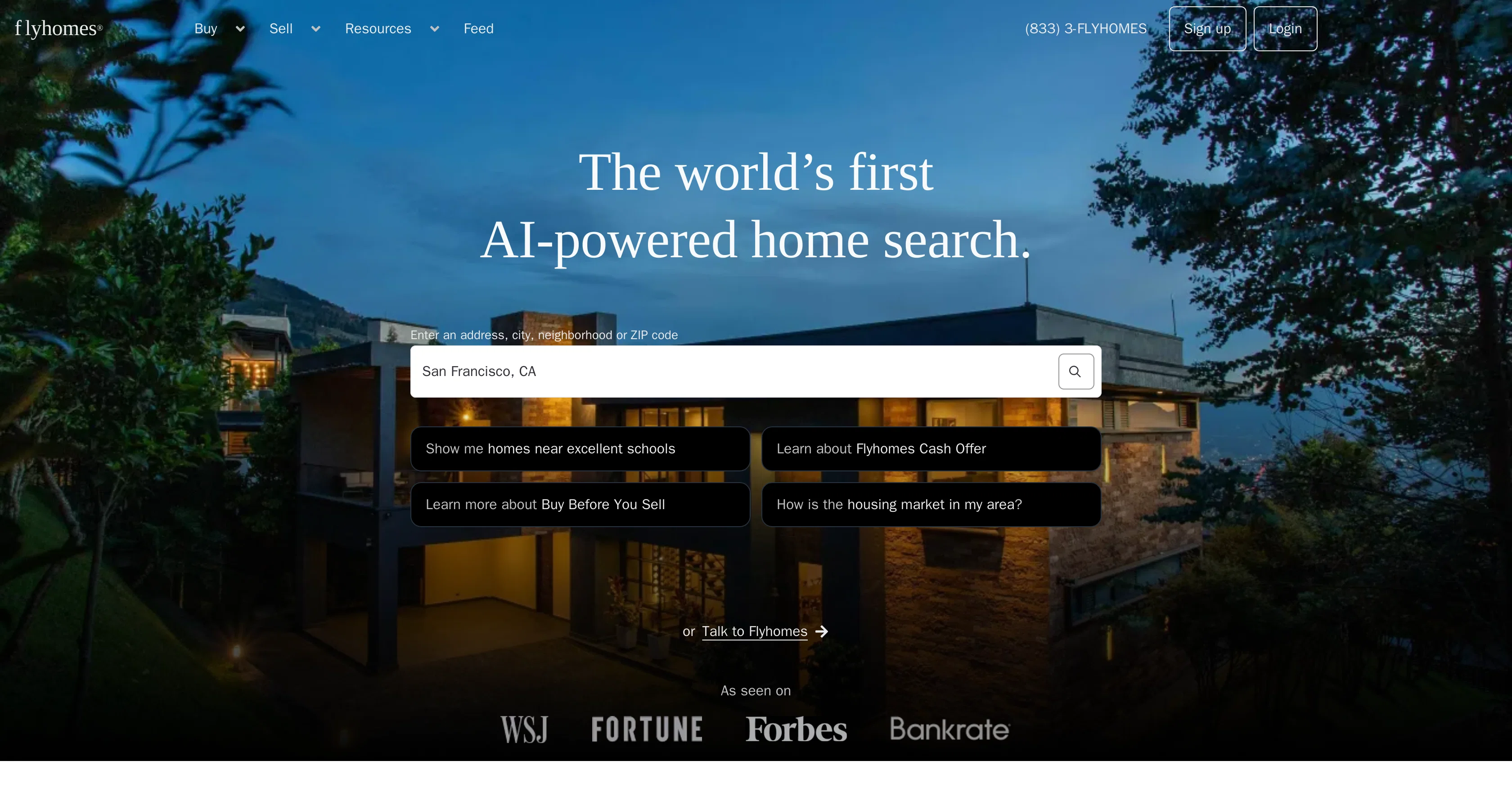 Flyhomes website