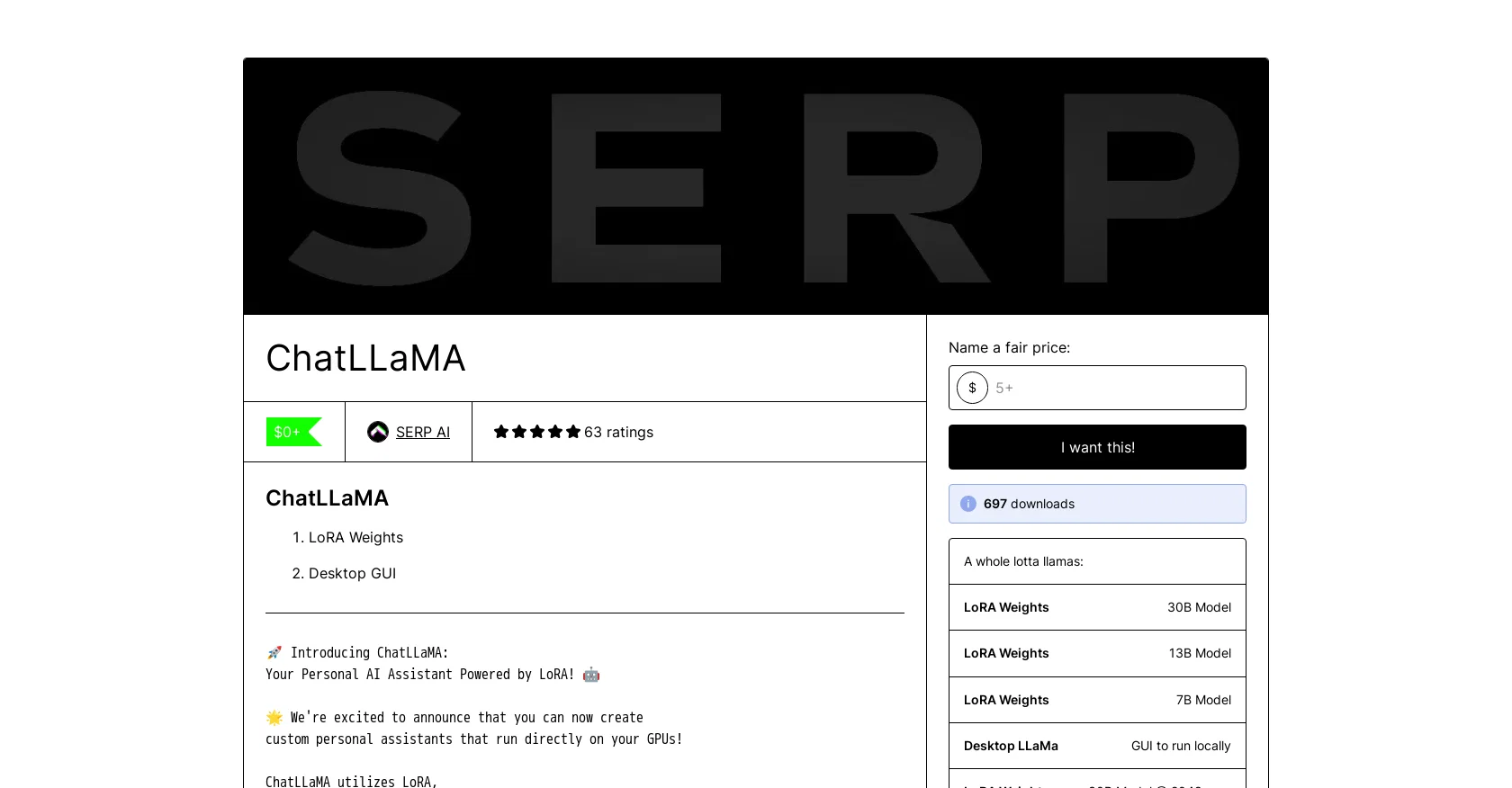 ChatLLaMA website