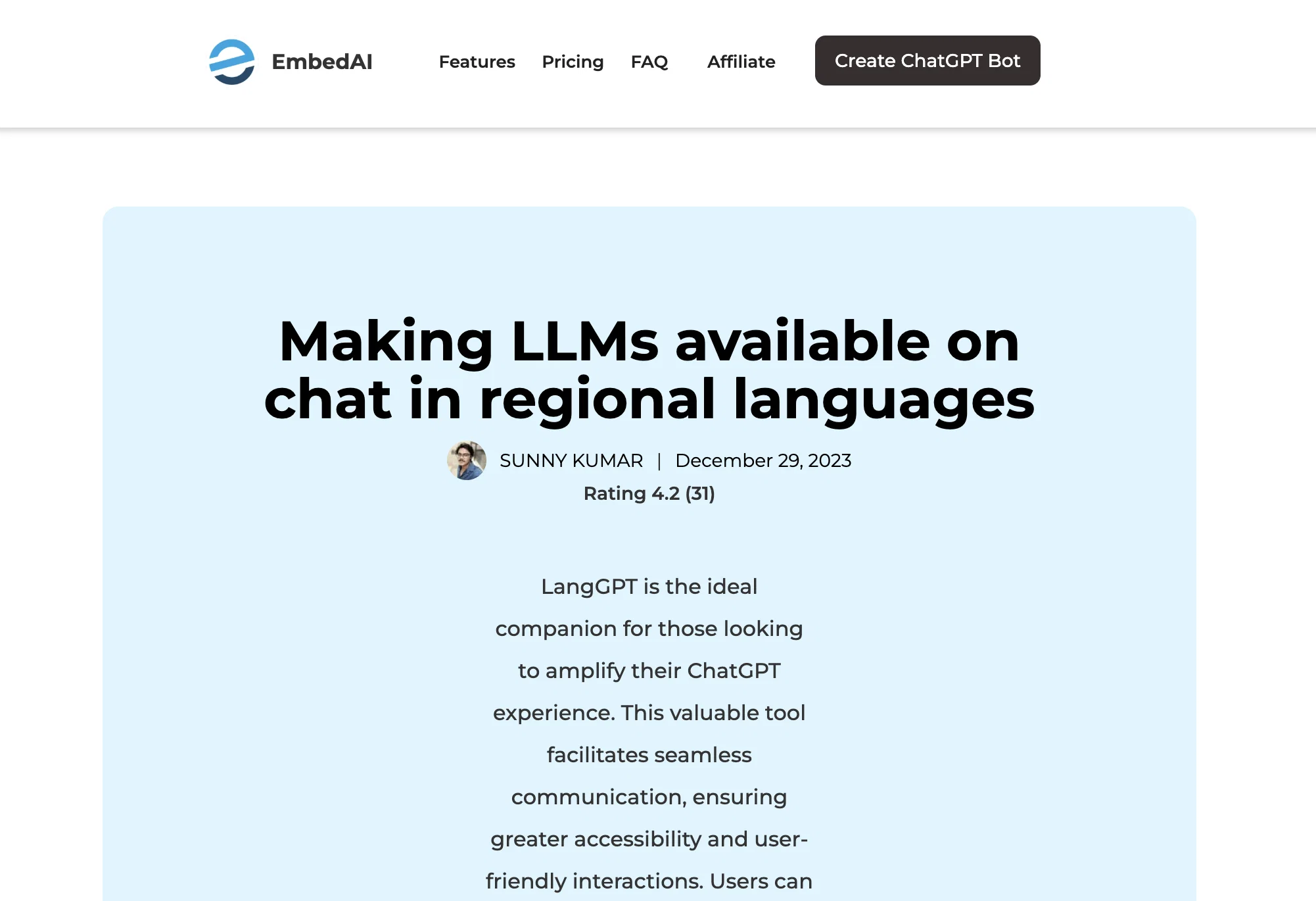 LangGPT website