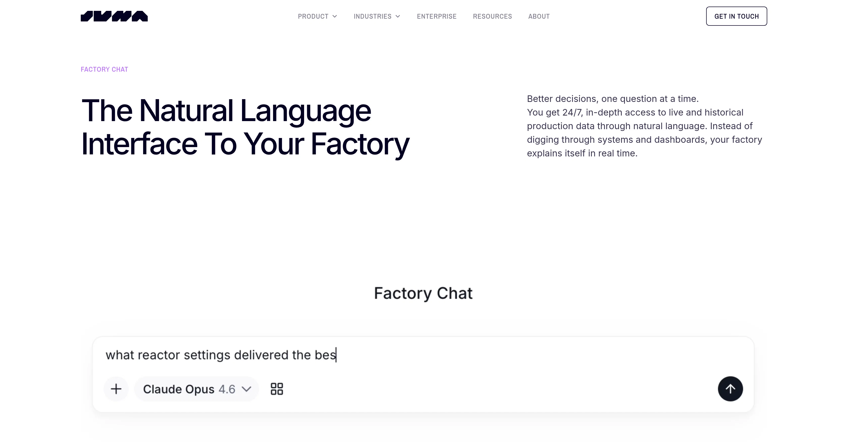 Juna Factory Chat website