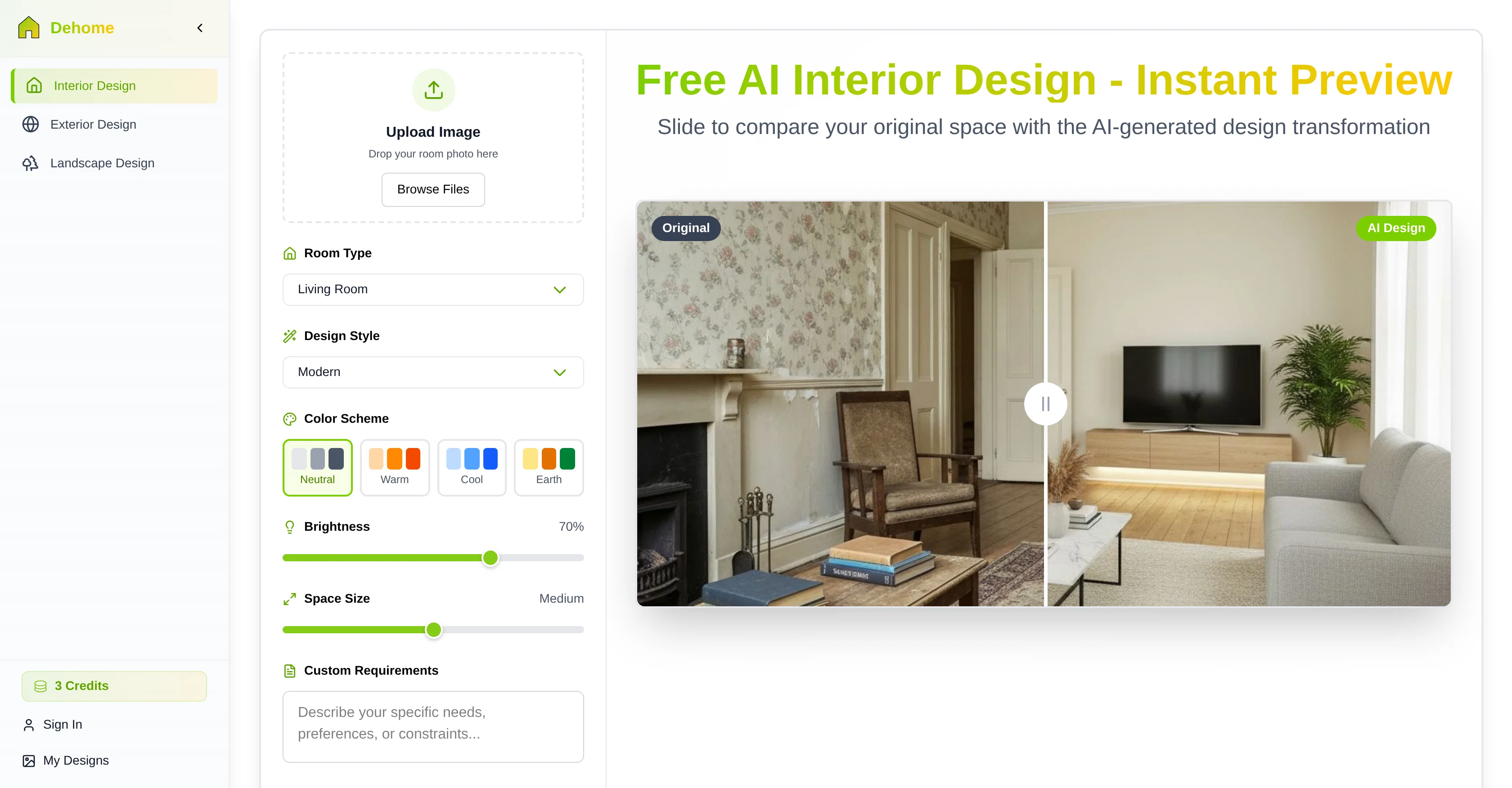 DeHome.ai website
