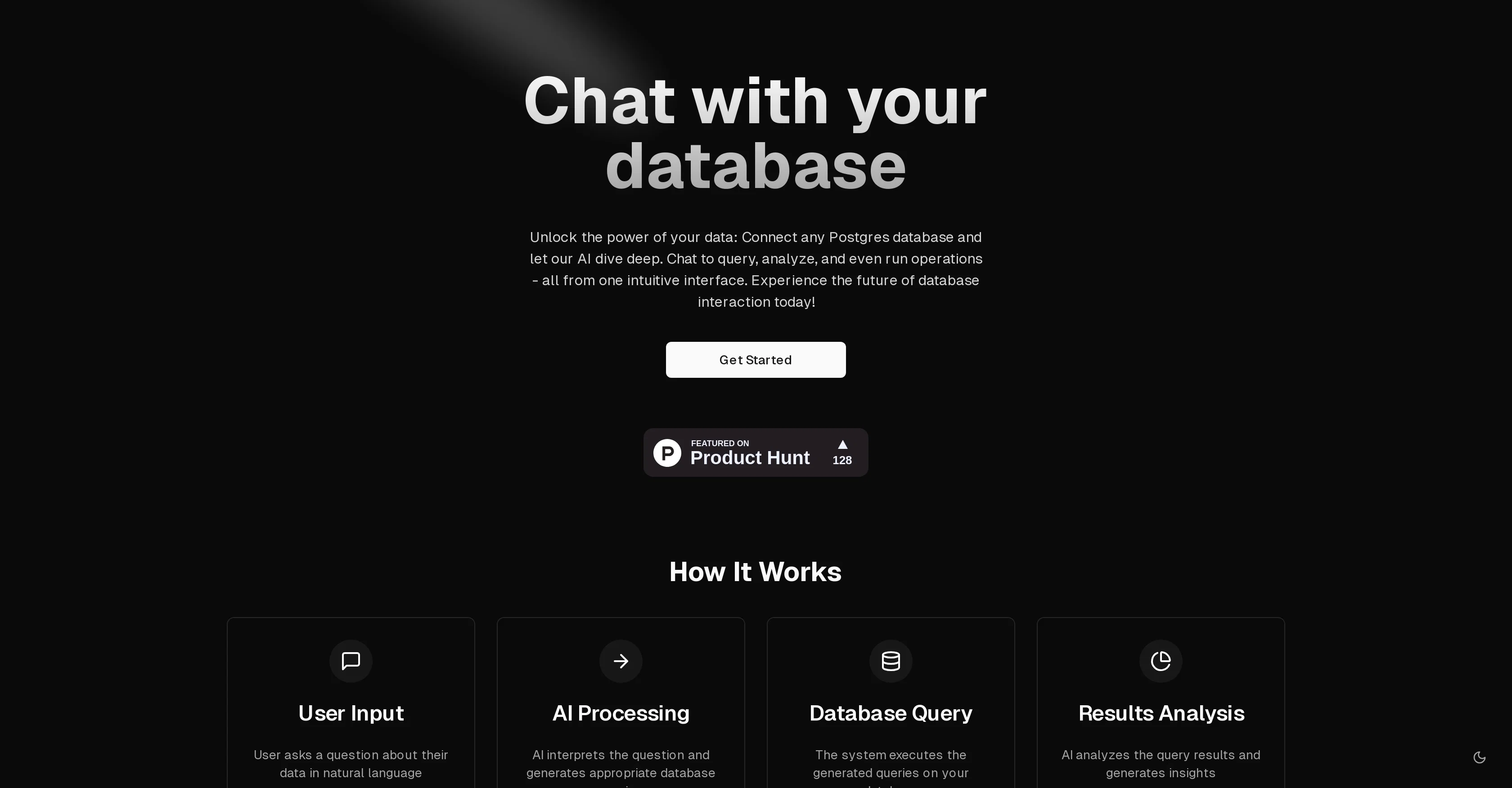 Chat With Your Database website