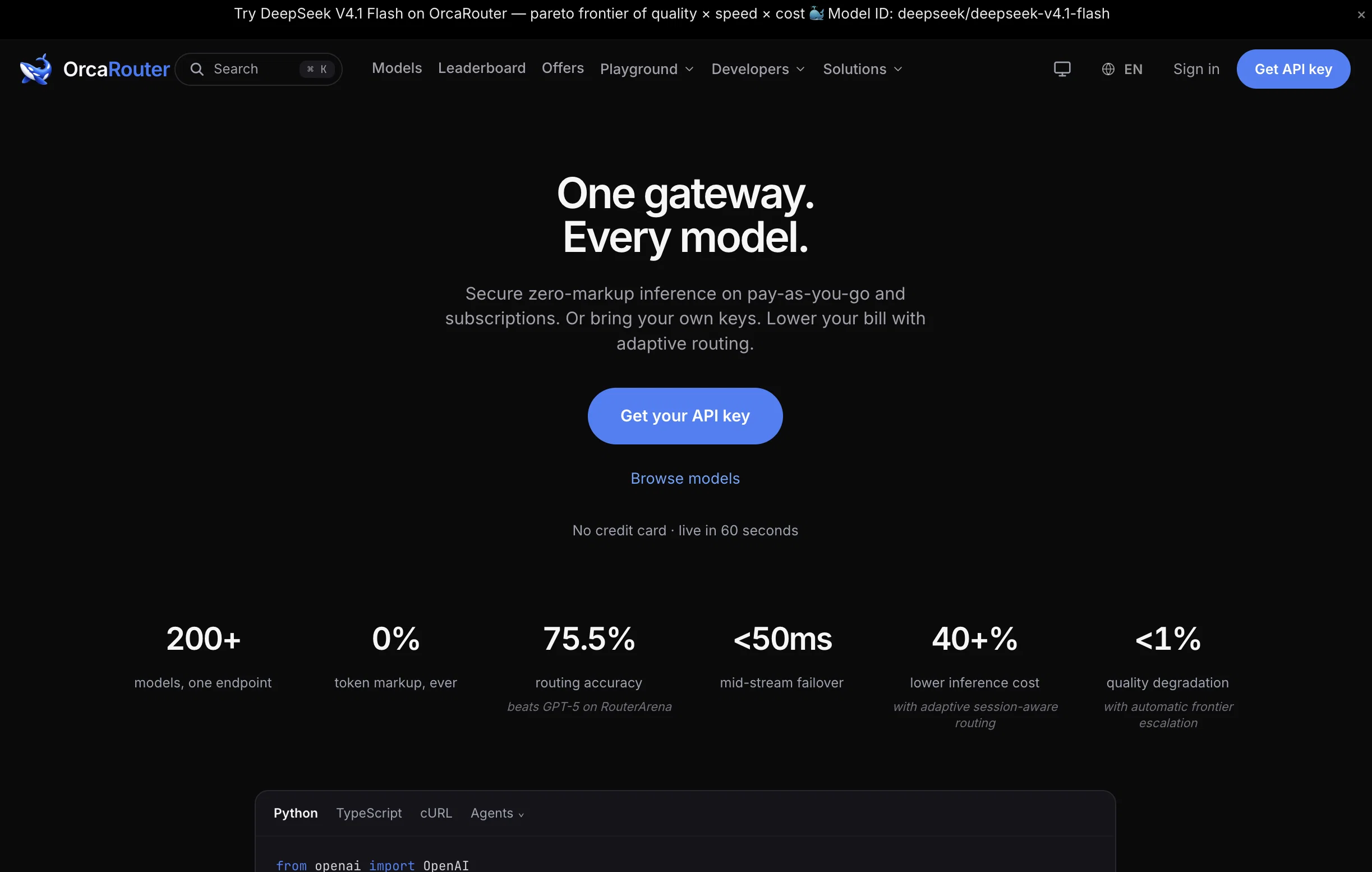 OrcaRouter website