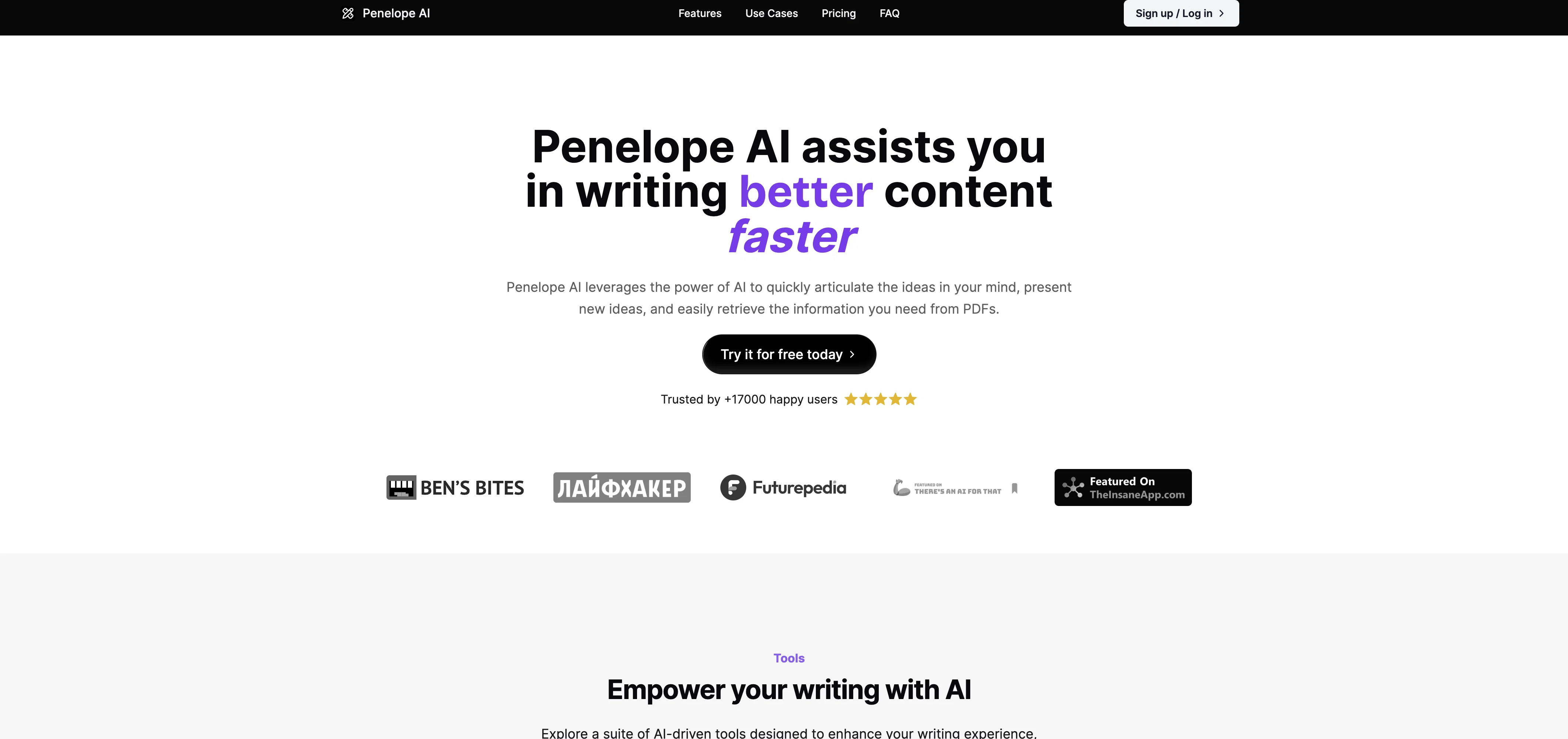 Penelope AI website