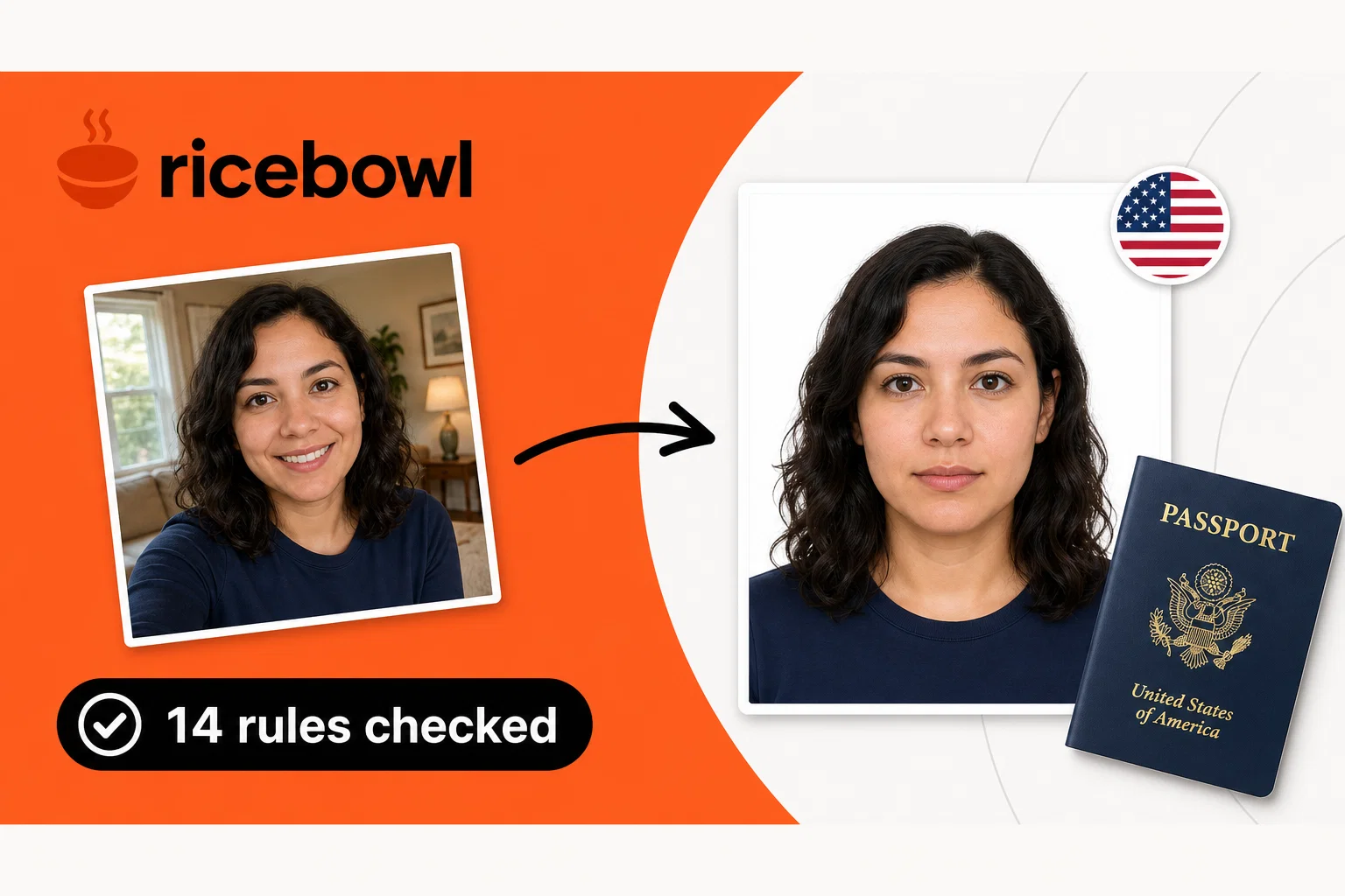 Passport Photo Maker | Ricebowl AI website