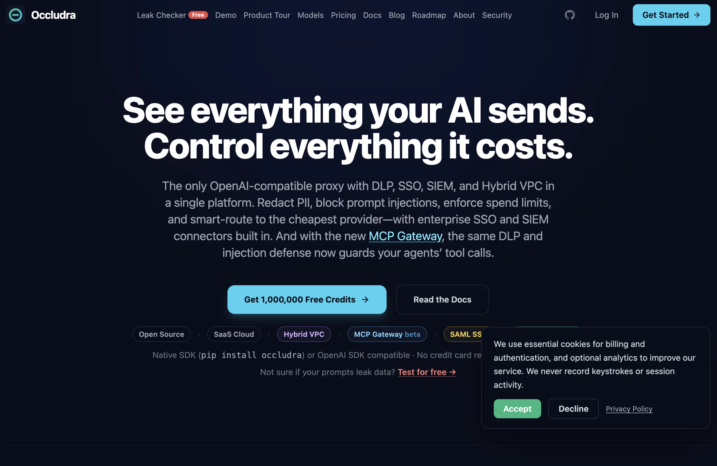 AI Security Gateway website