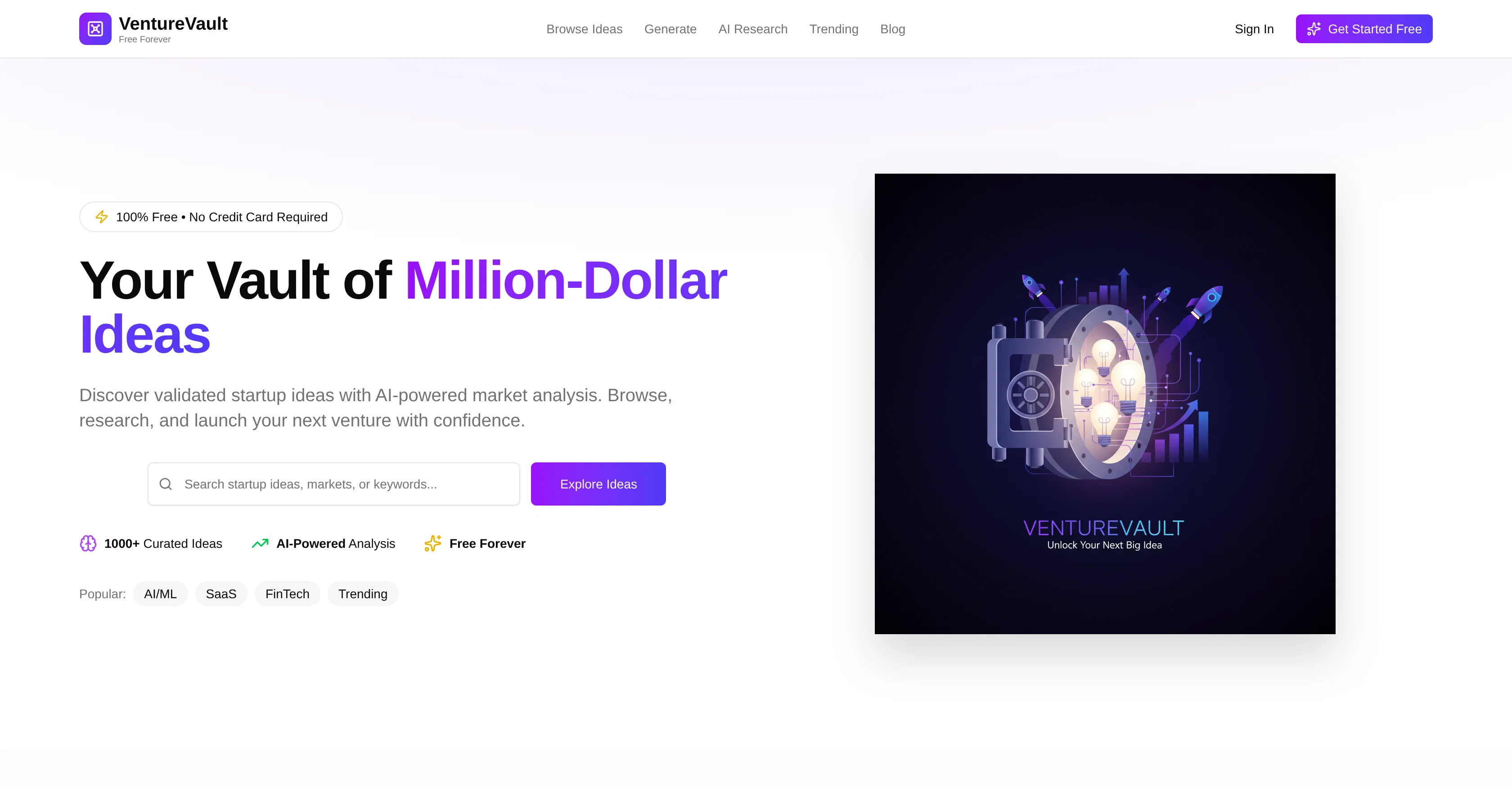 VentureVault website