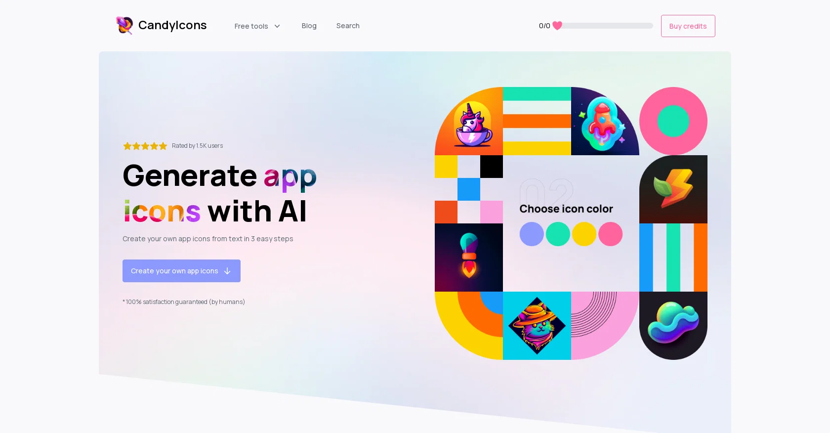 CandyIcons website