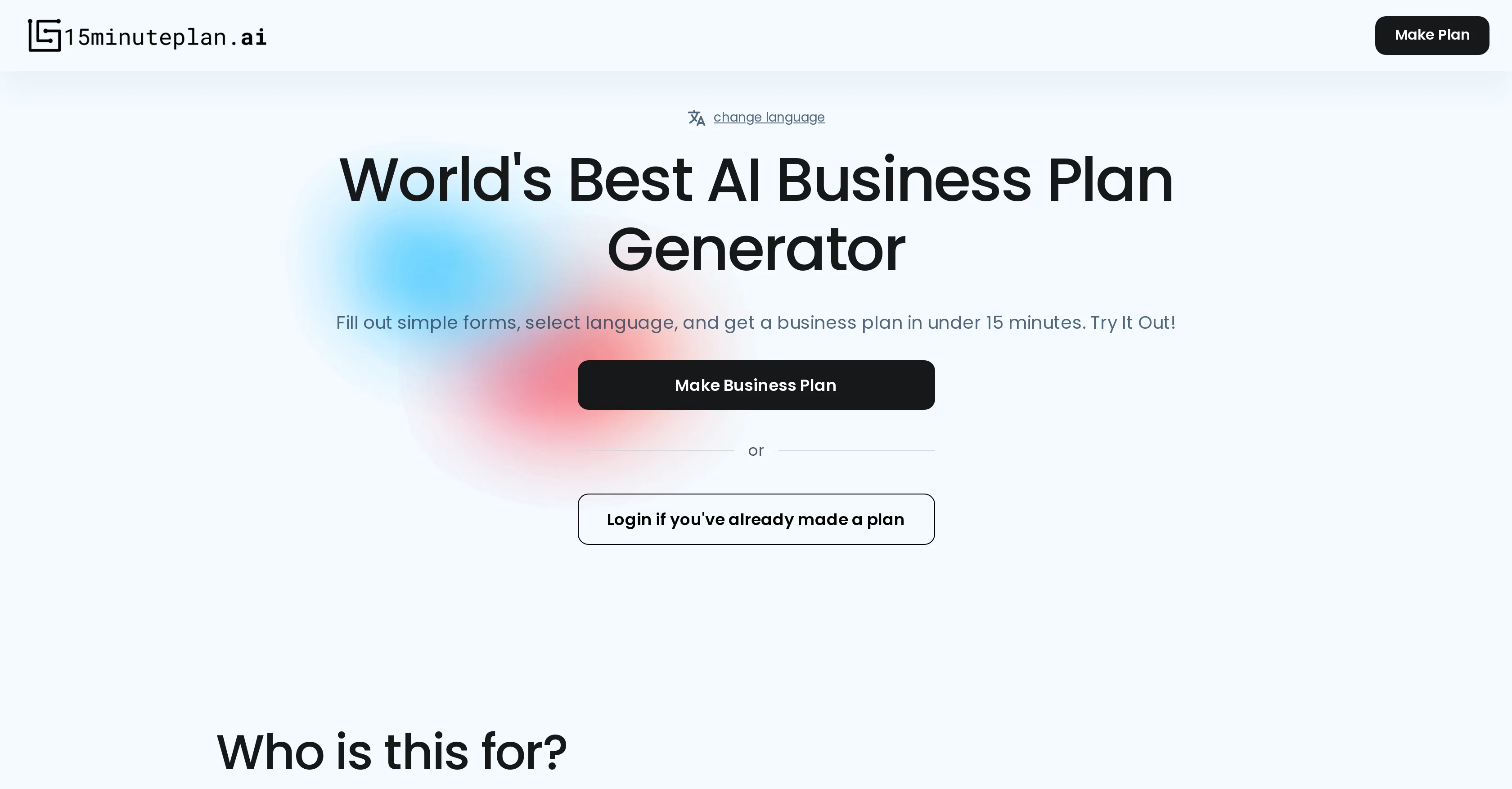 15minuteplan website