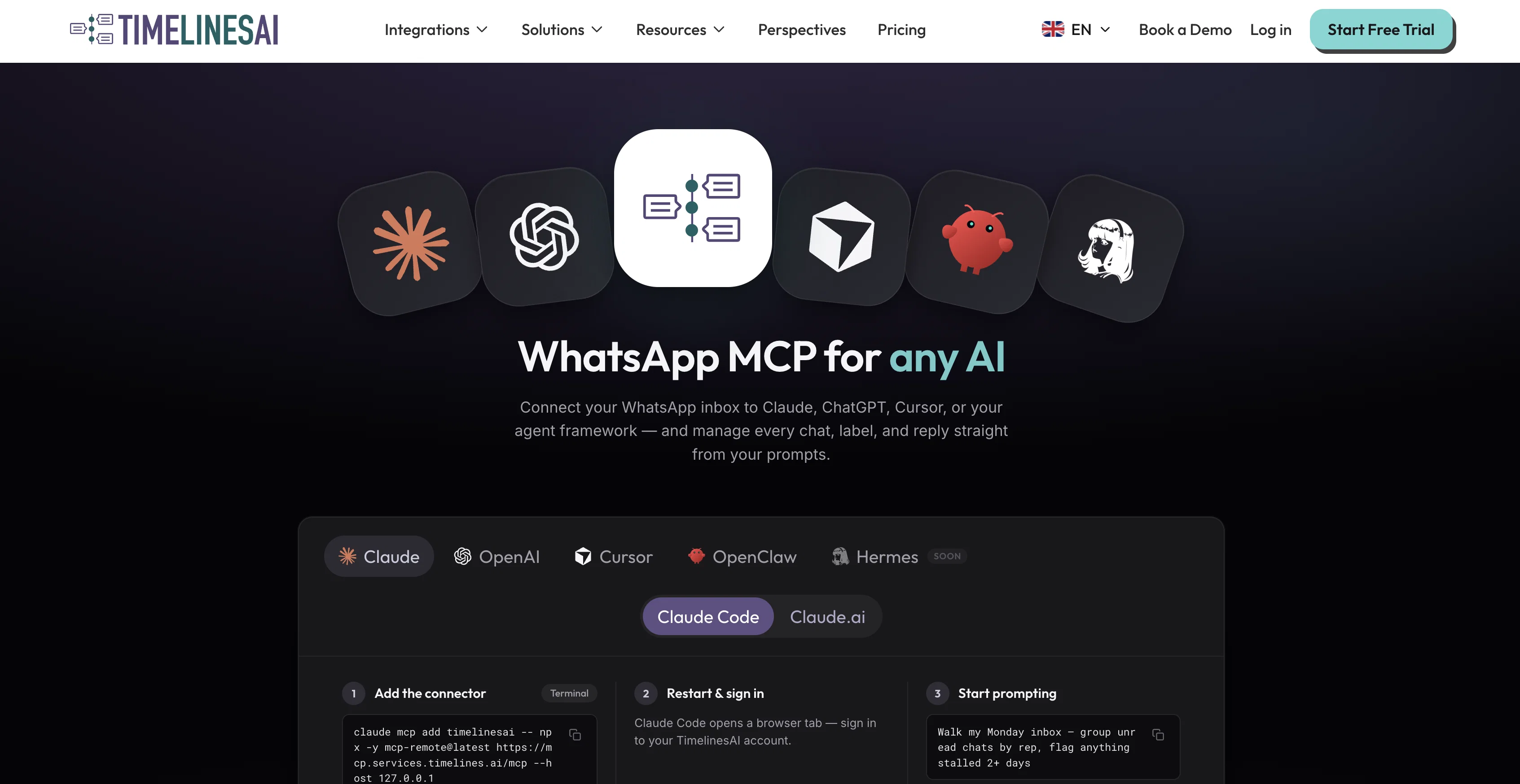 WhatsApp MCP by TimelinesAI website