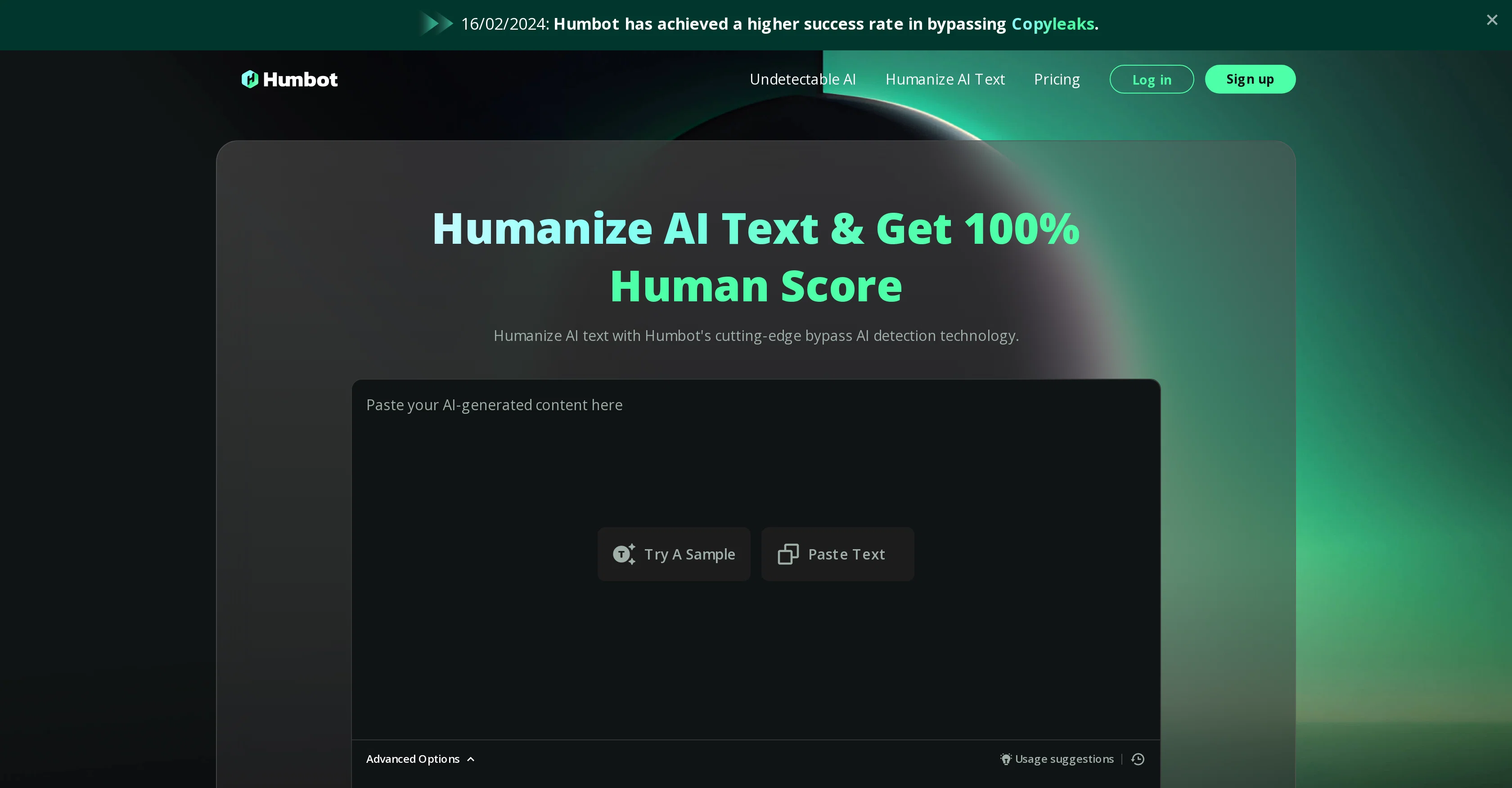 Humbot website
