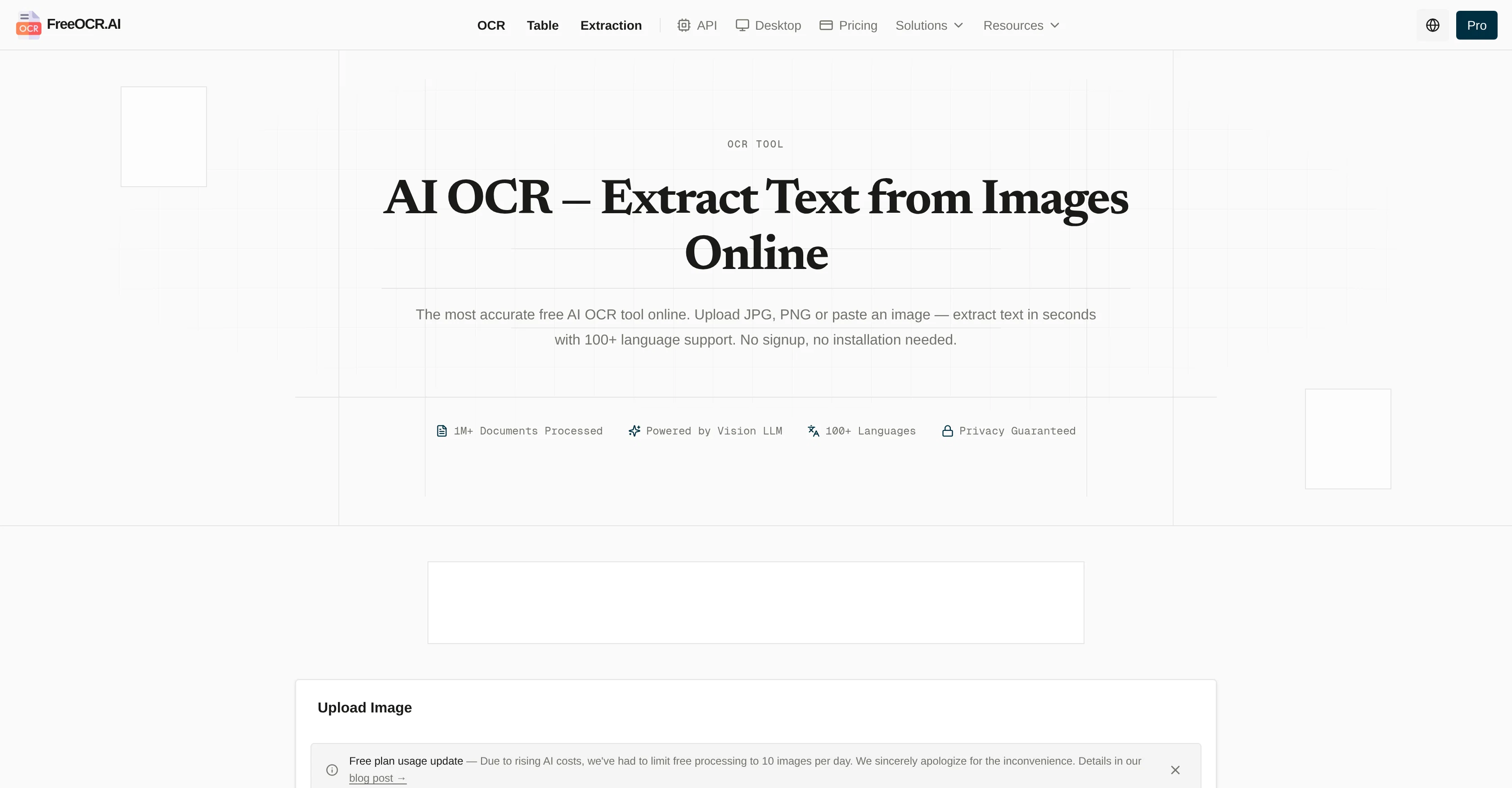 FreeOCR.AI website