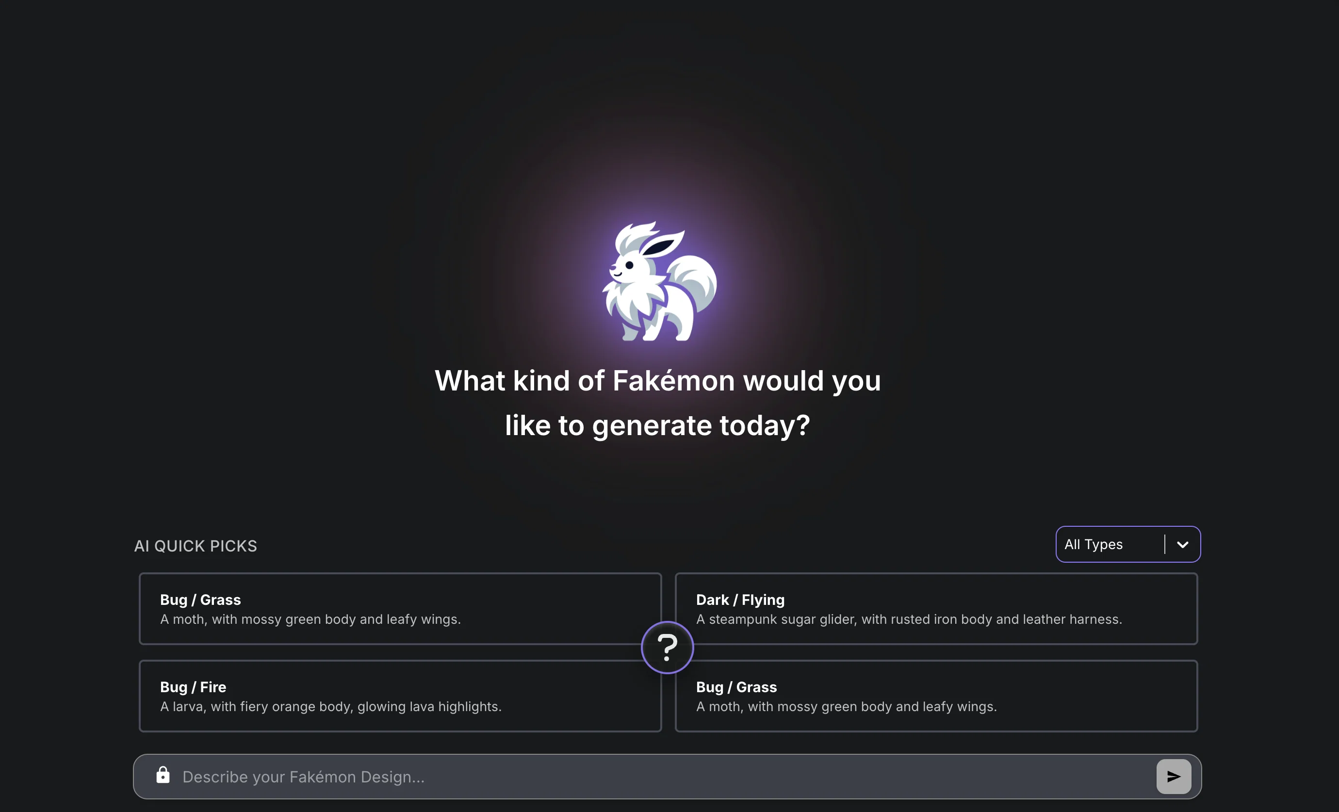 AI Pokemon generator website