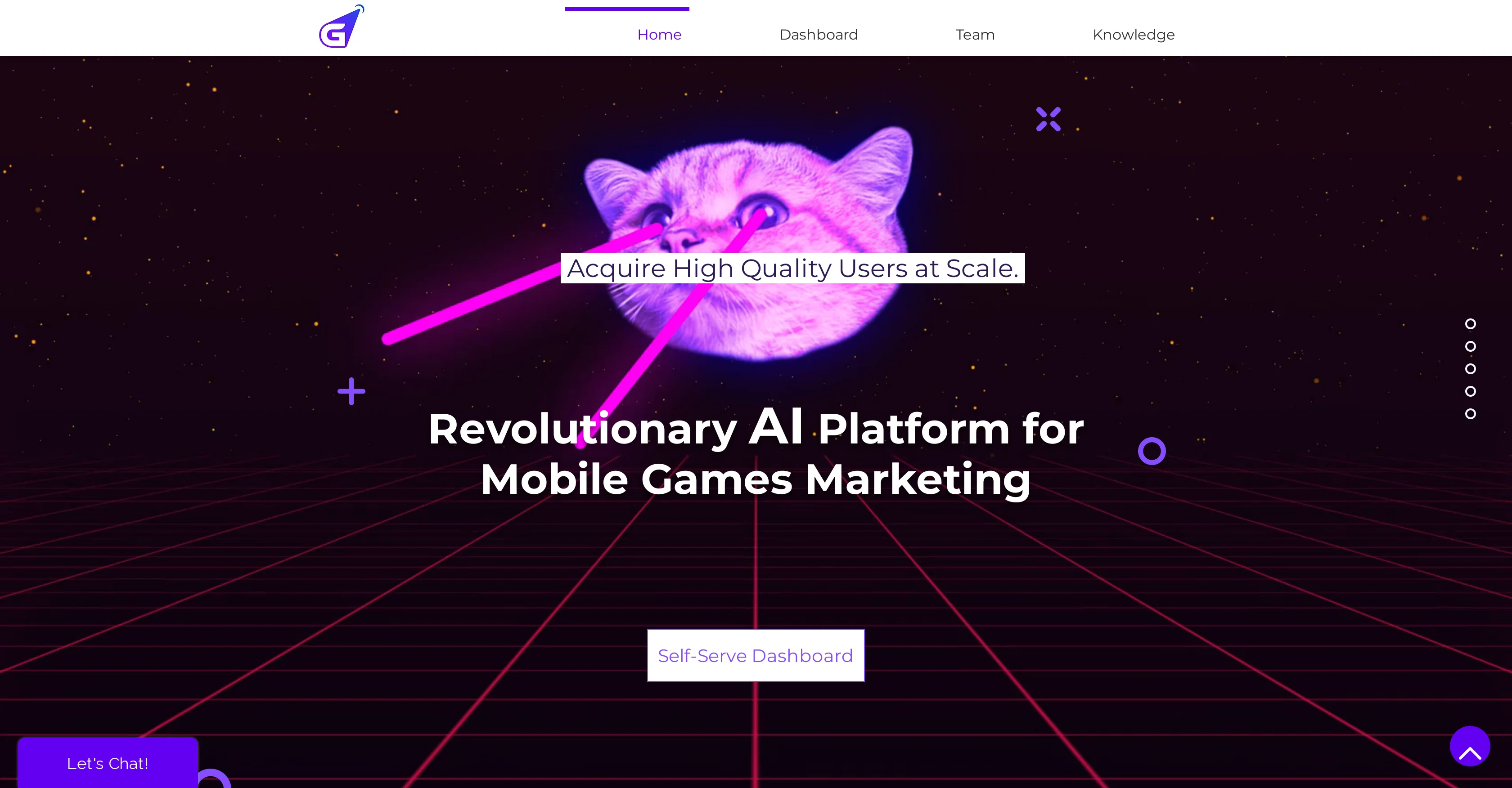 Gamelight - AI-Backed Mobile Marketing website