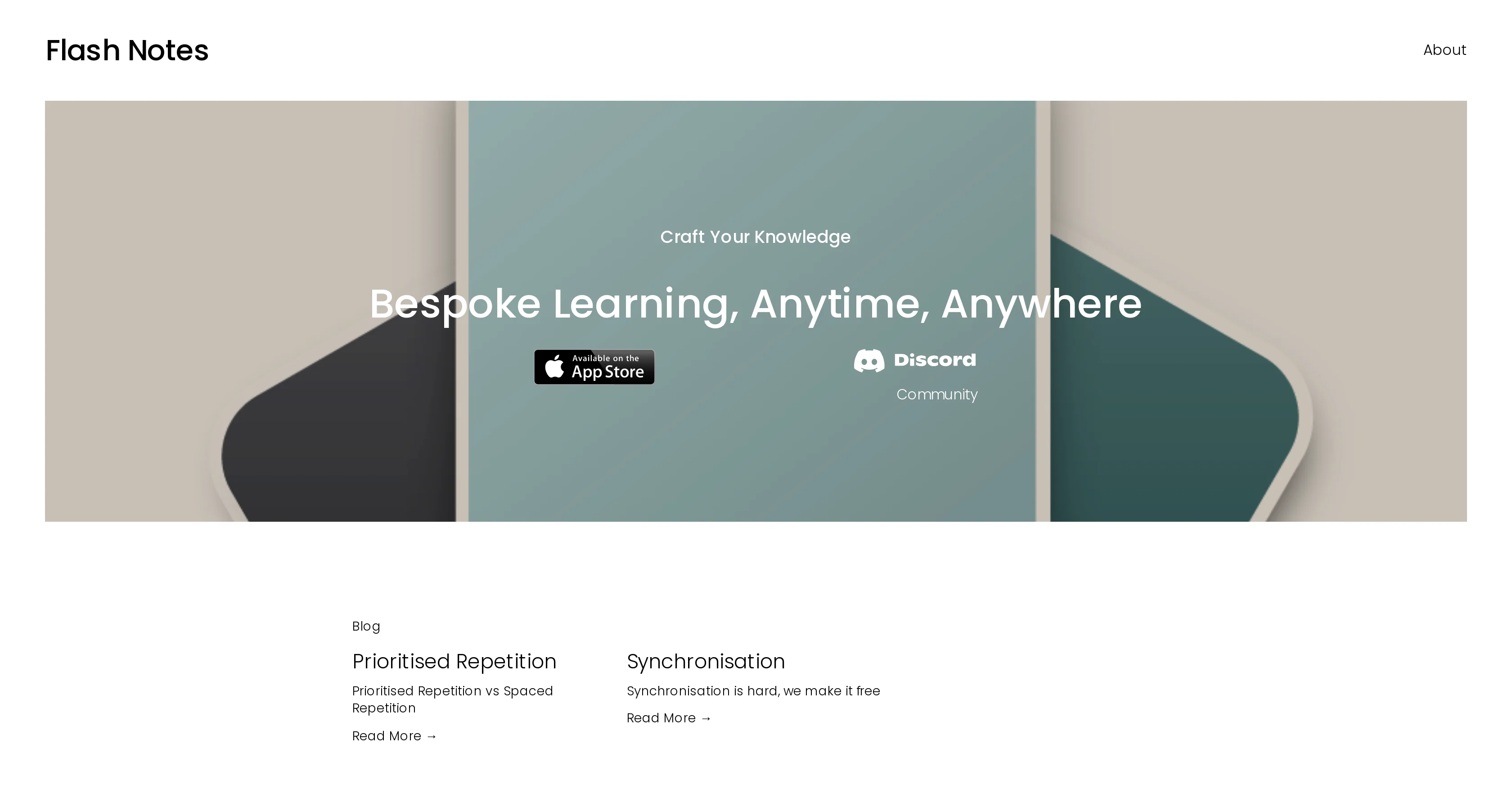 Flash Notes website