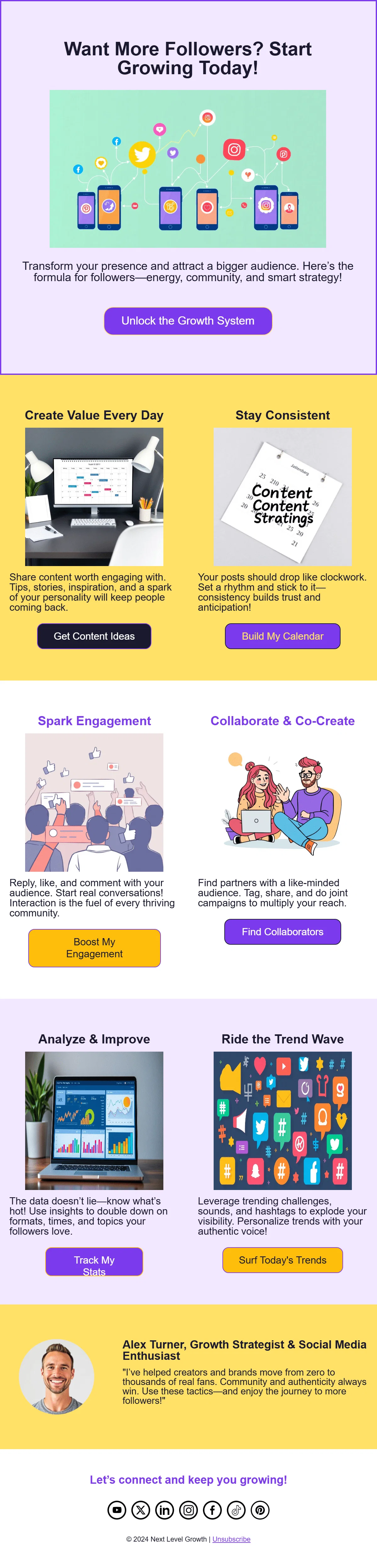 Social Media Growth Strategy Email