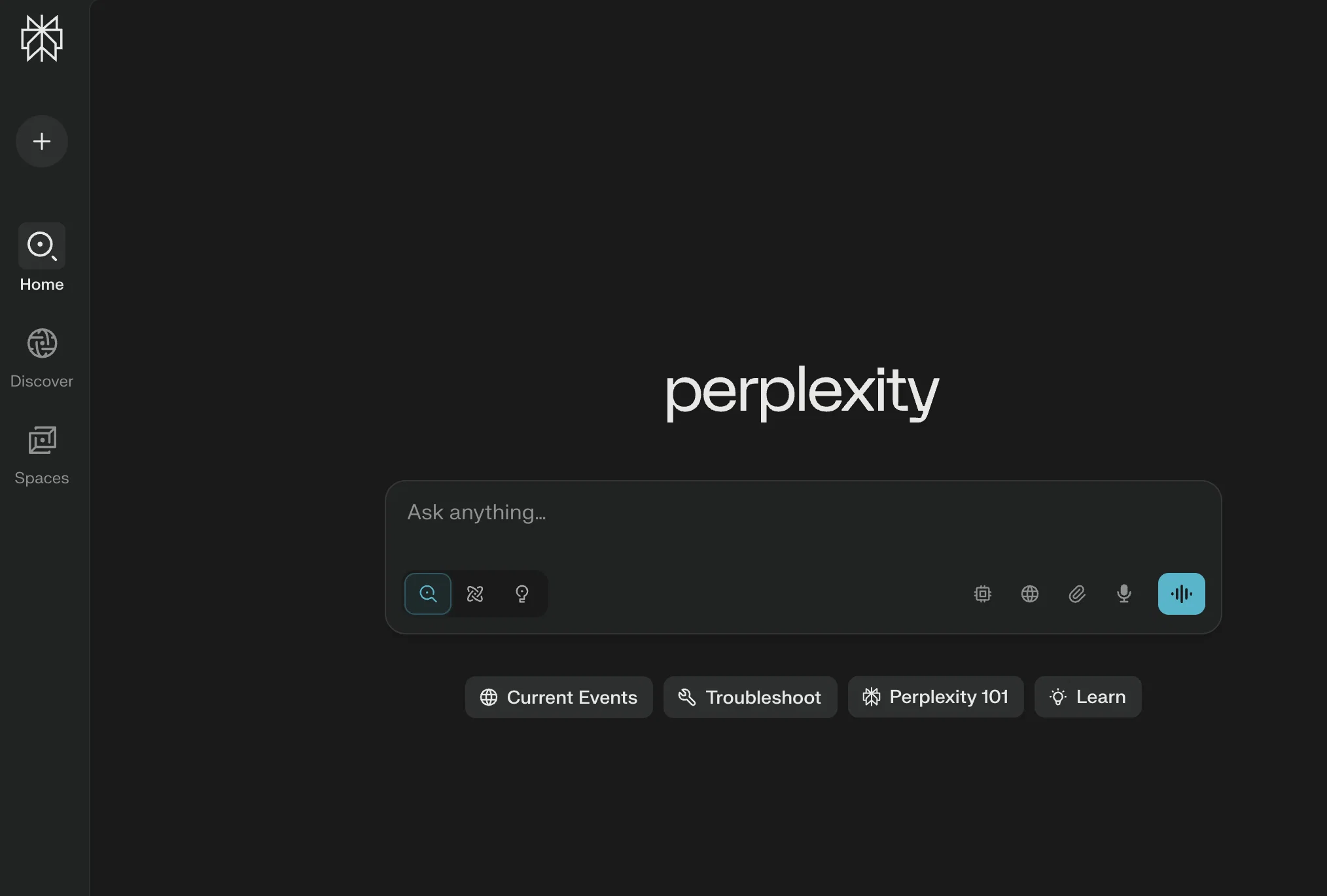 Perplexity website