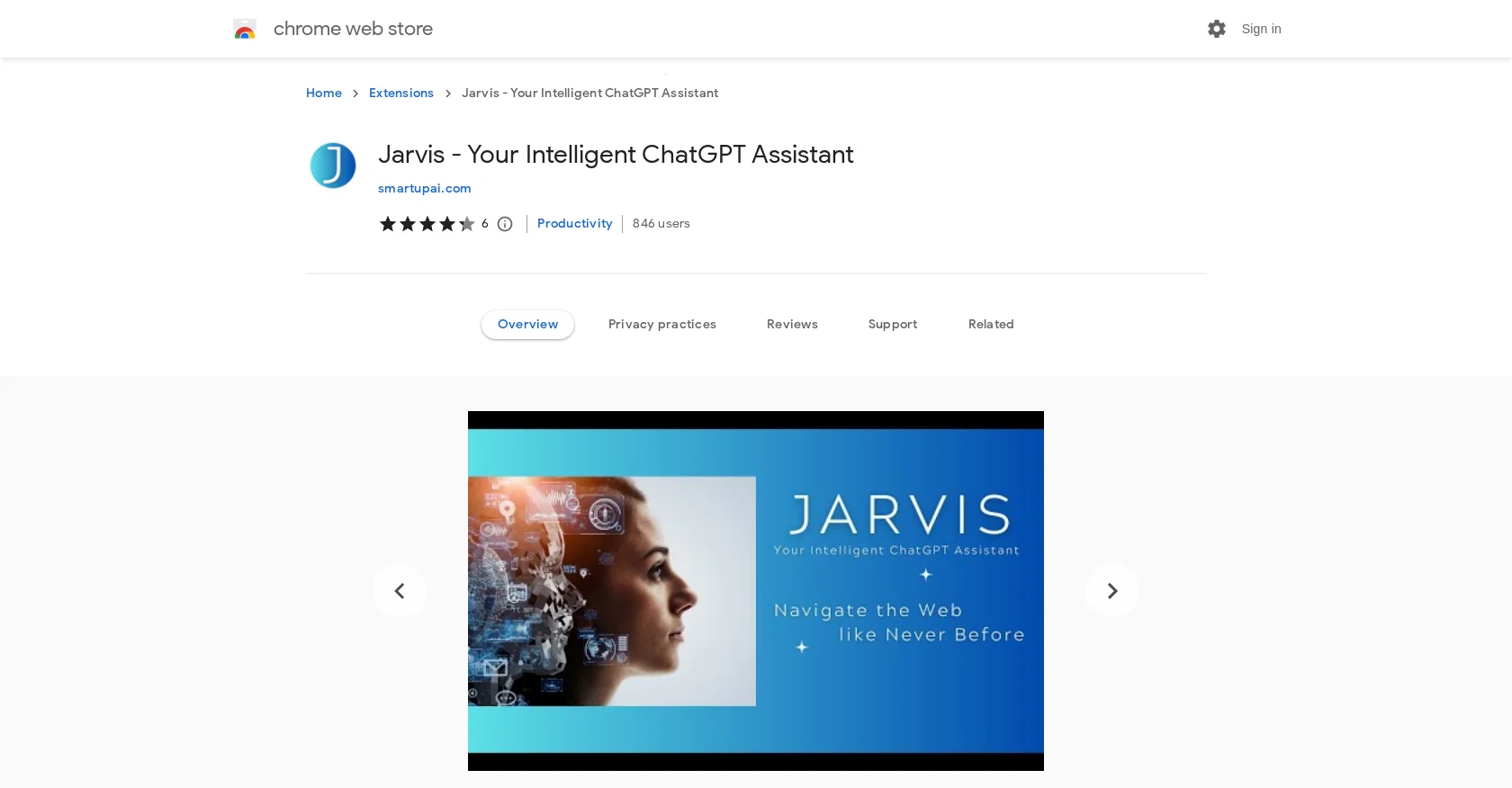 Jarvis AI Assistant website