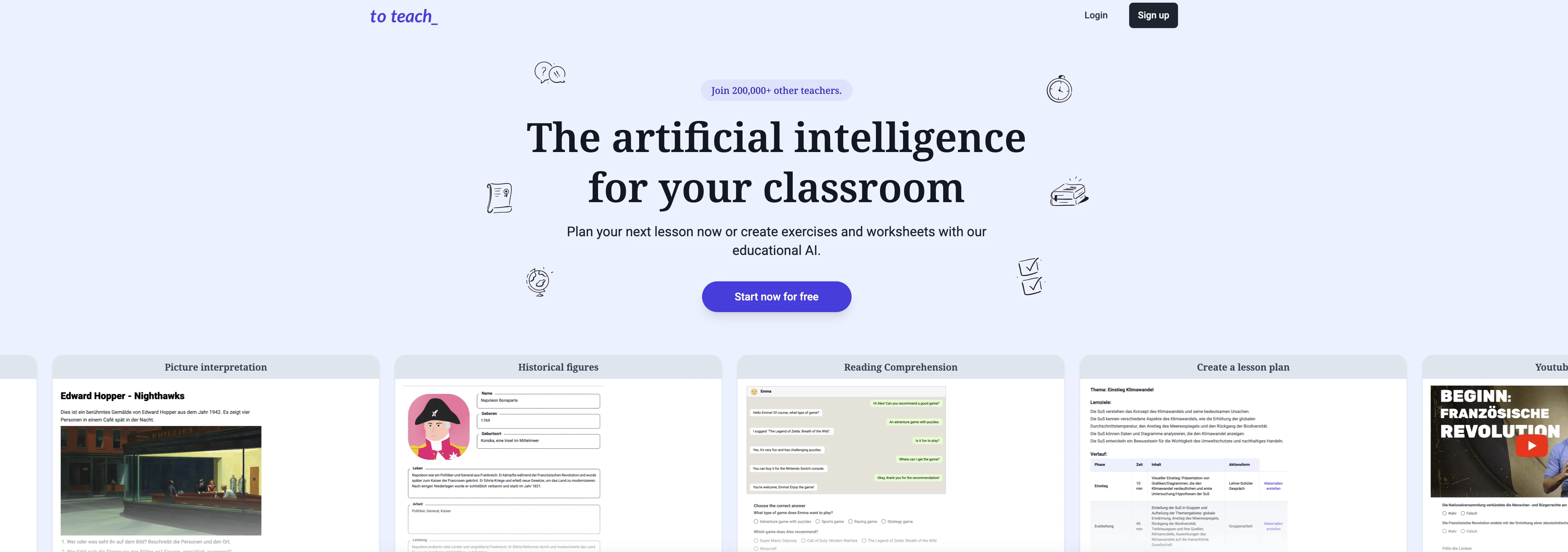 To Teach AI website