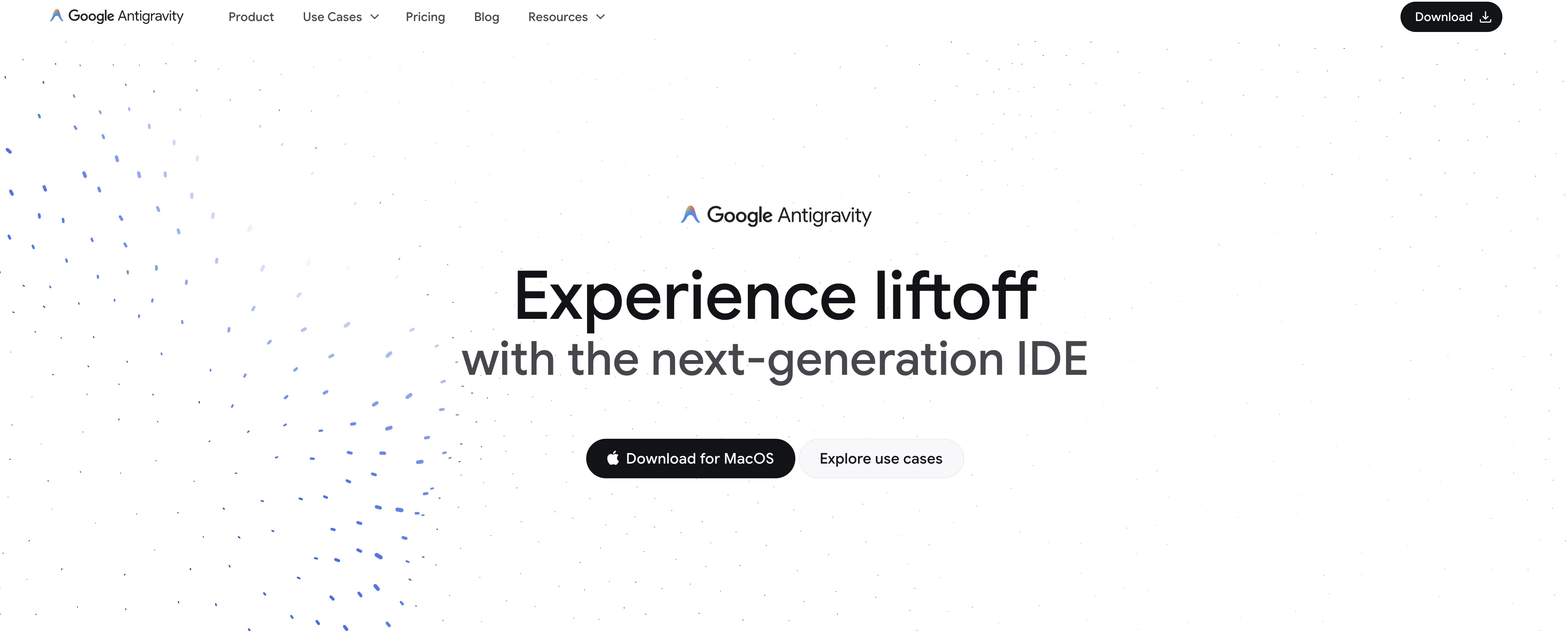 Google Antigravity website