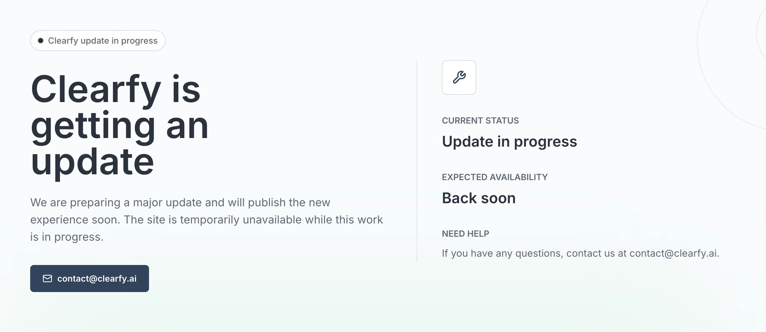 Clearfy website