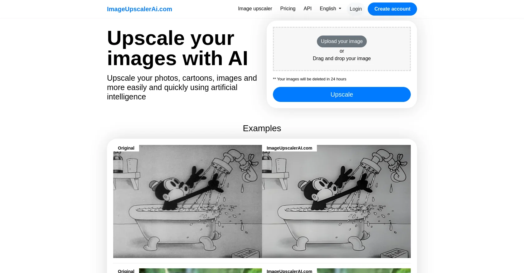 ImageUpscalerAi website