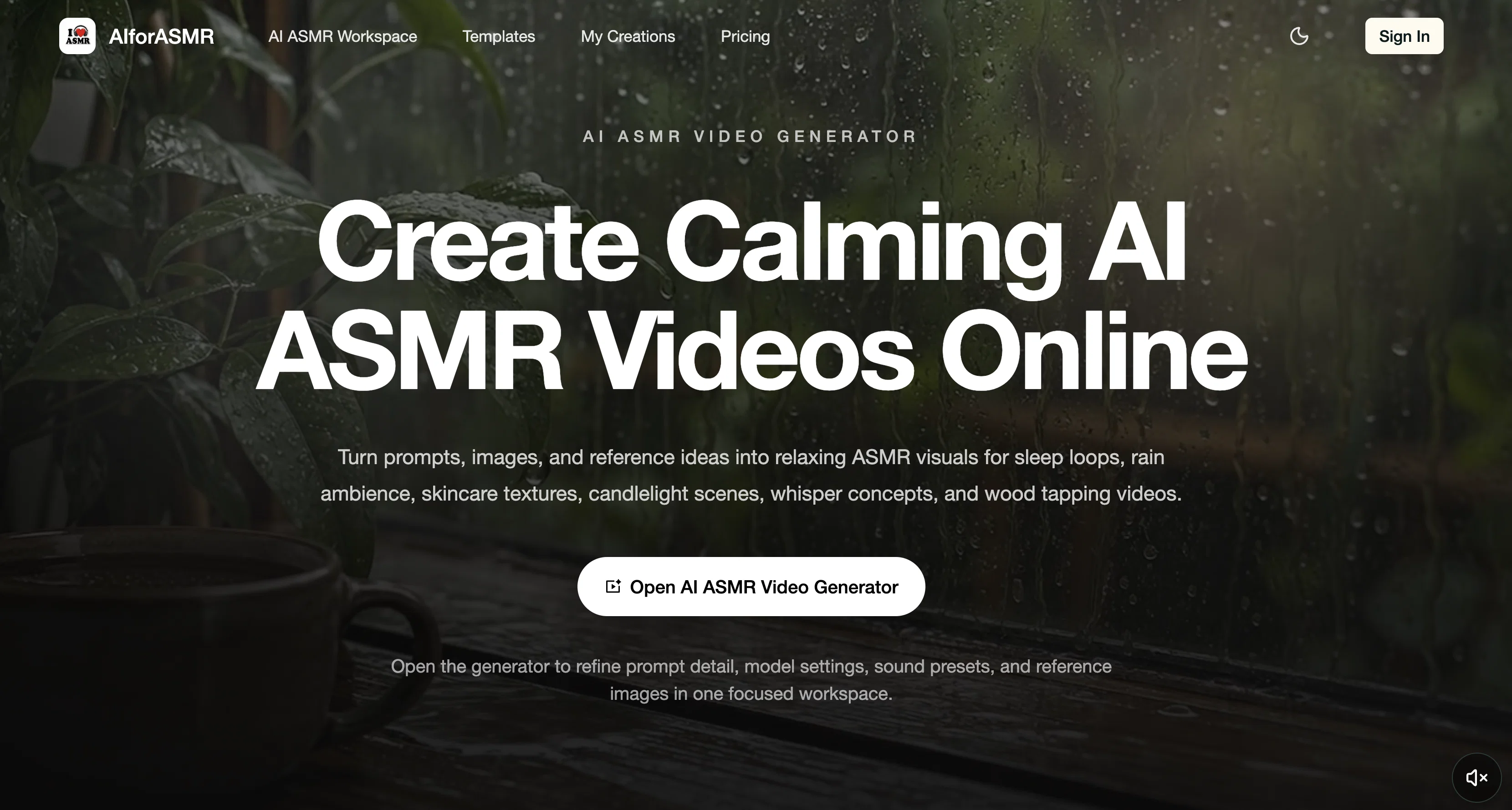 AIforASMR website