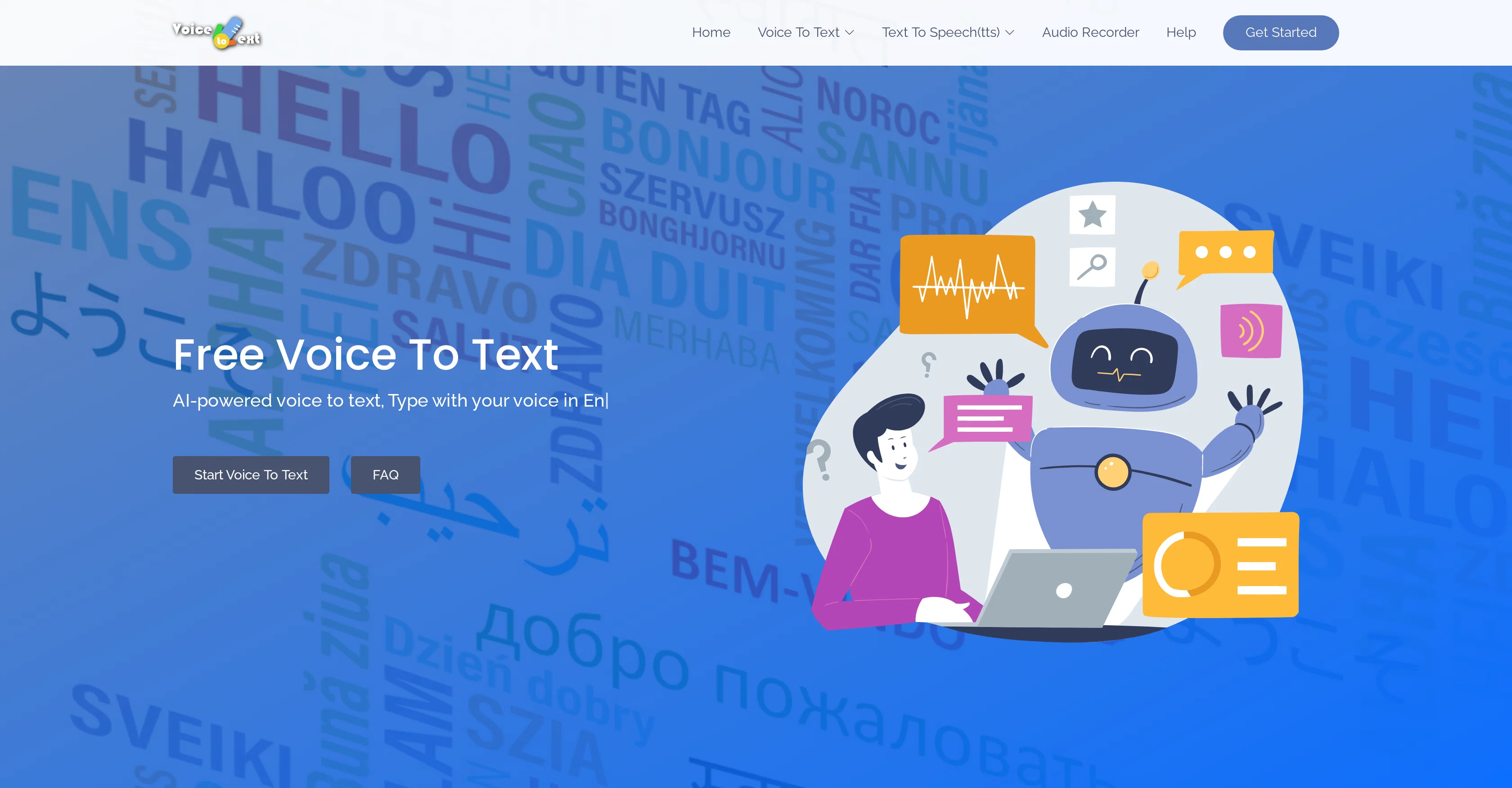 VoiceToText website
