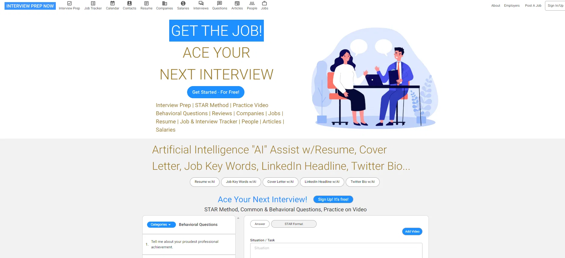 Interview Prep Now website
