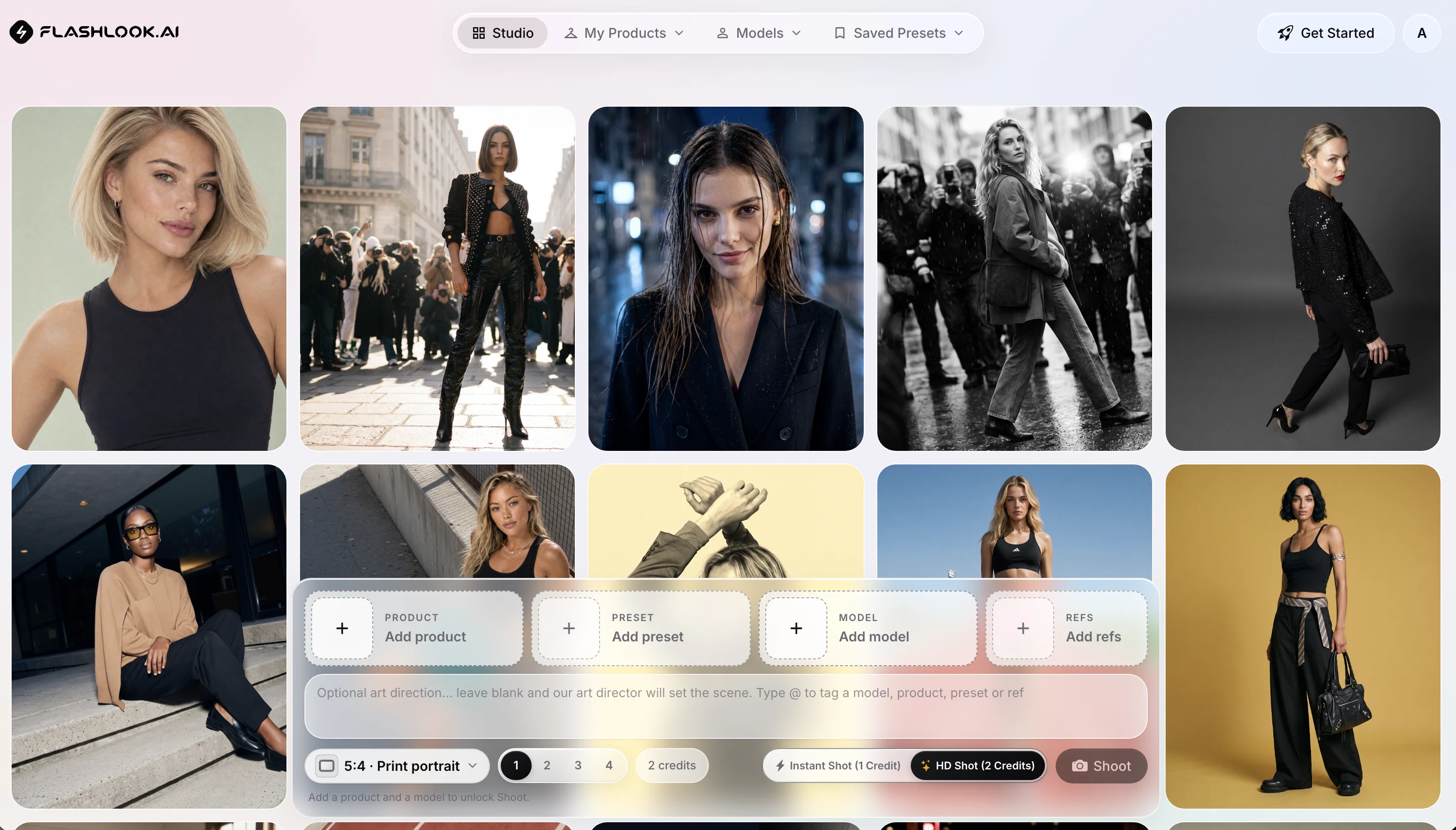 Flashlook AI - AI Fashion Campaigns Made Easy website