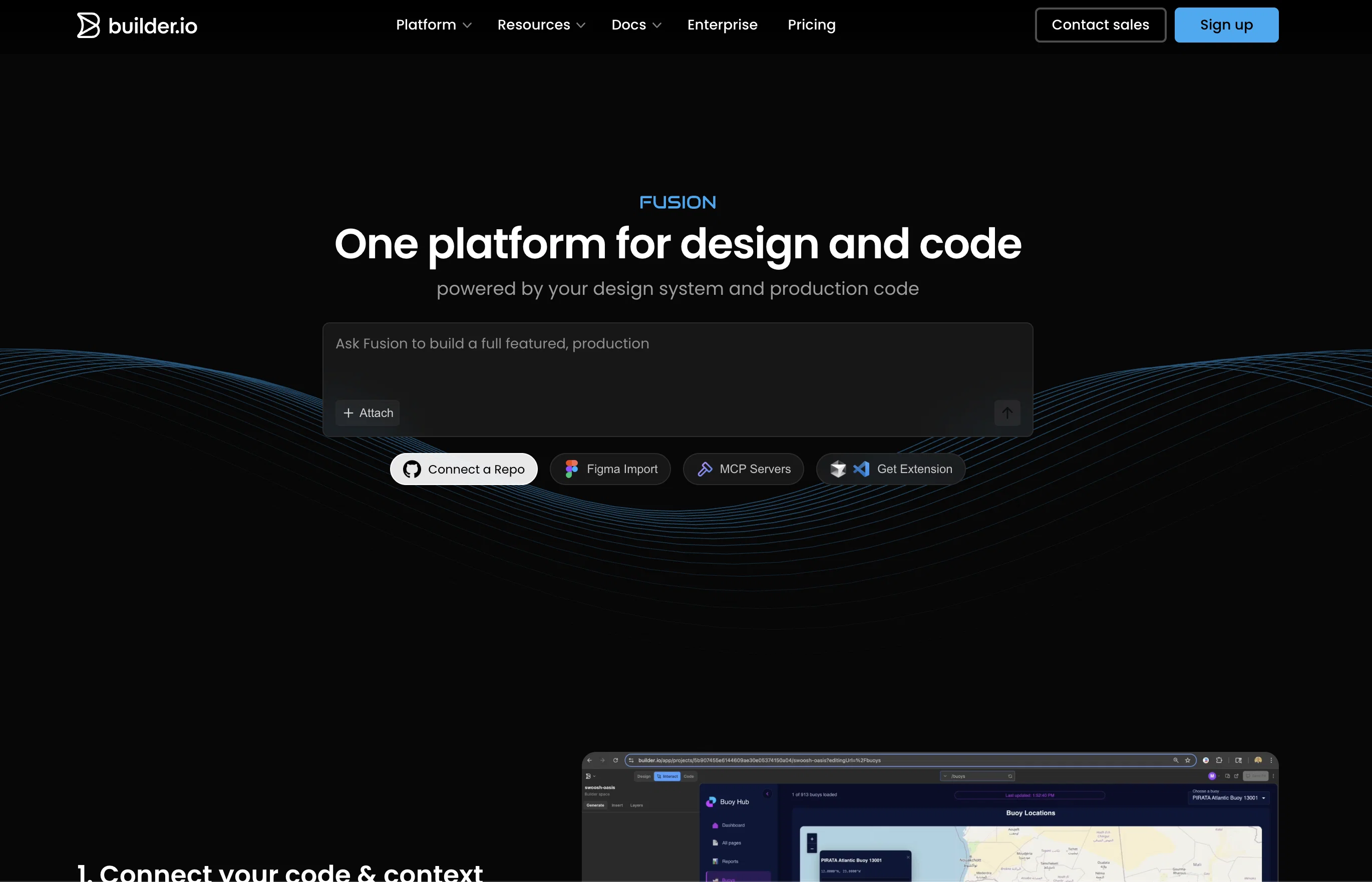 Fusion by builder.io website