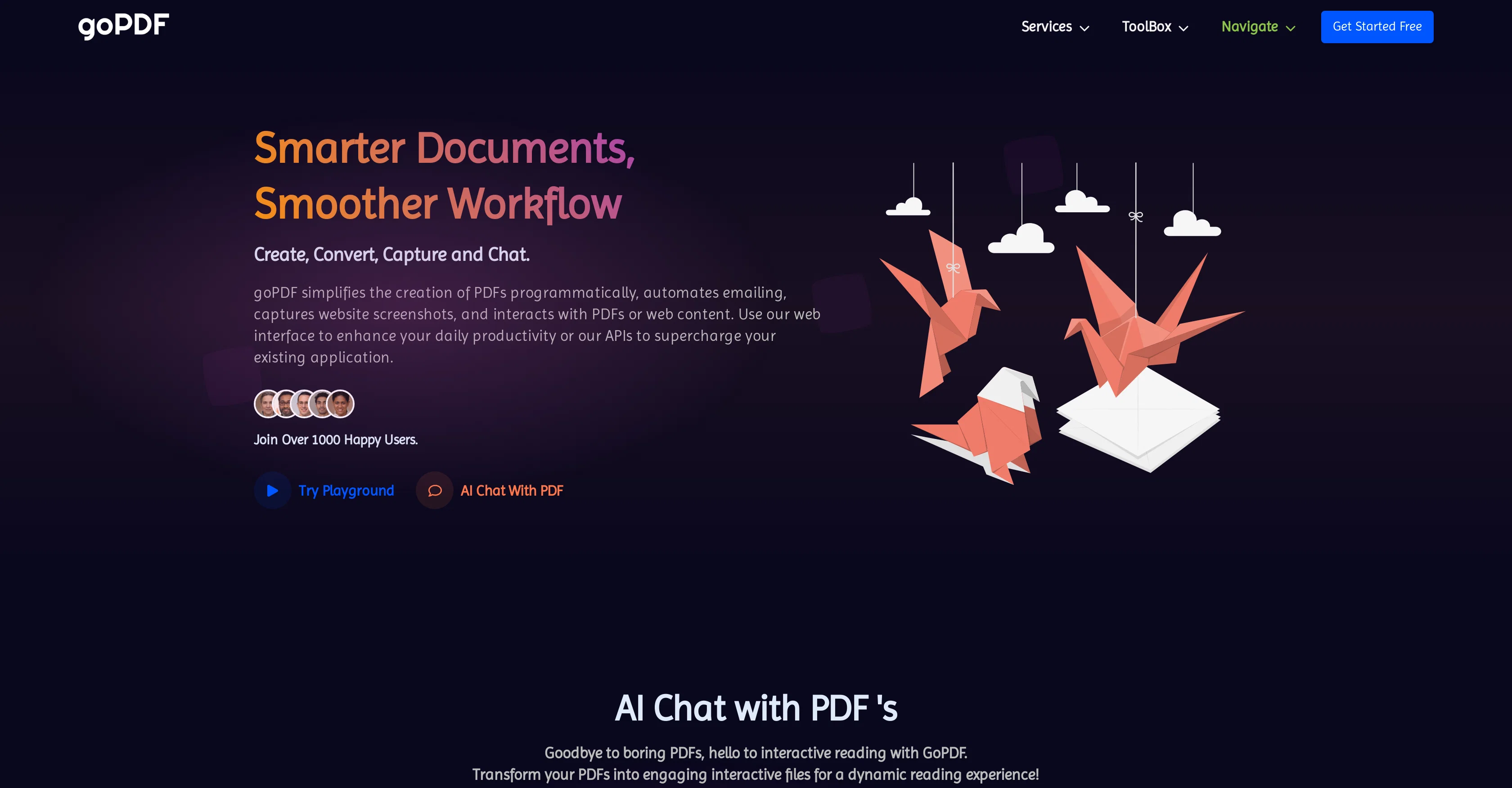 goPDF Pro website