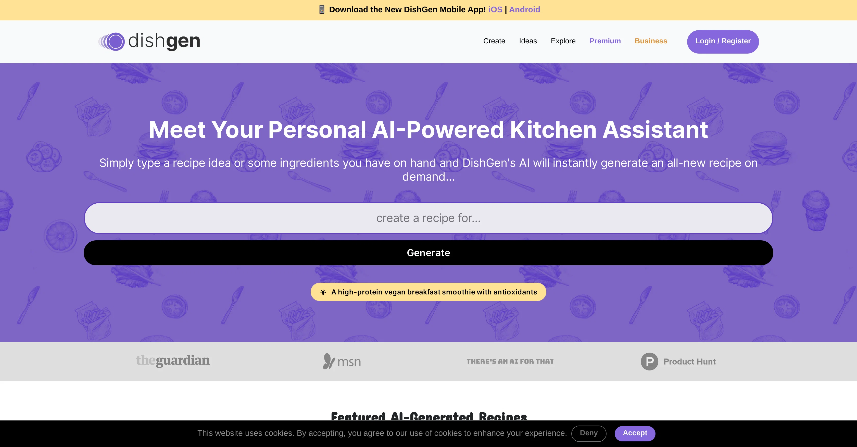 DishGen website