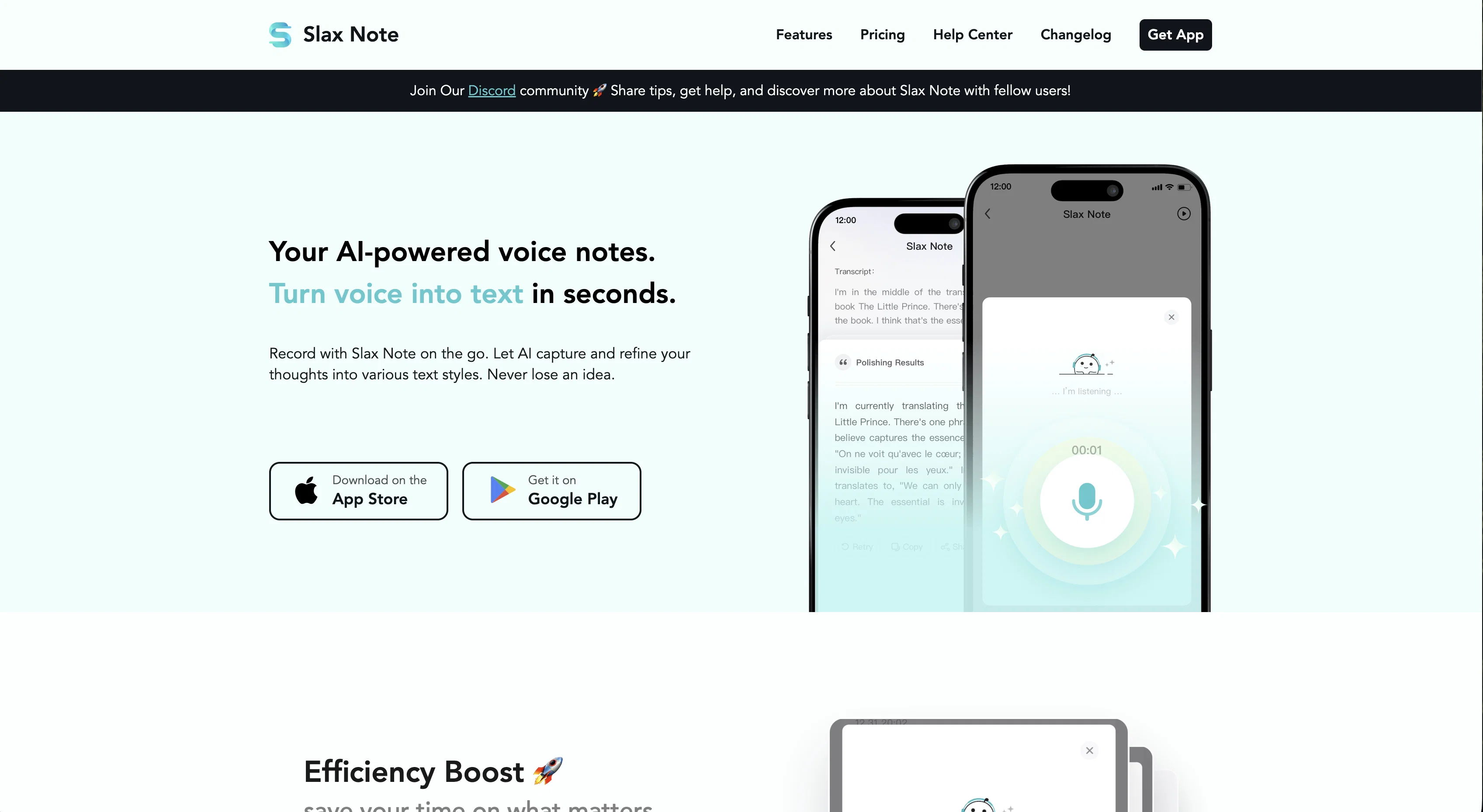 Slax Note website