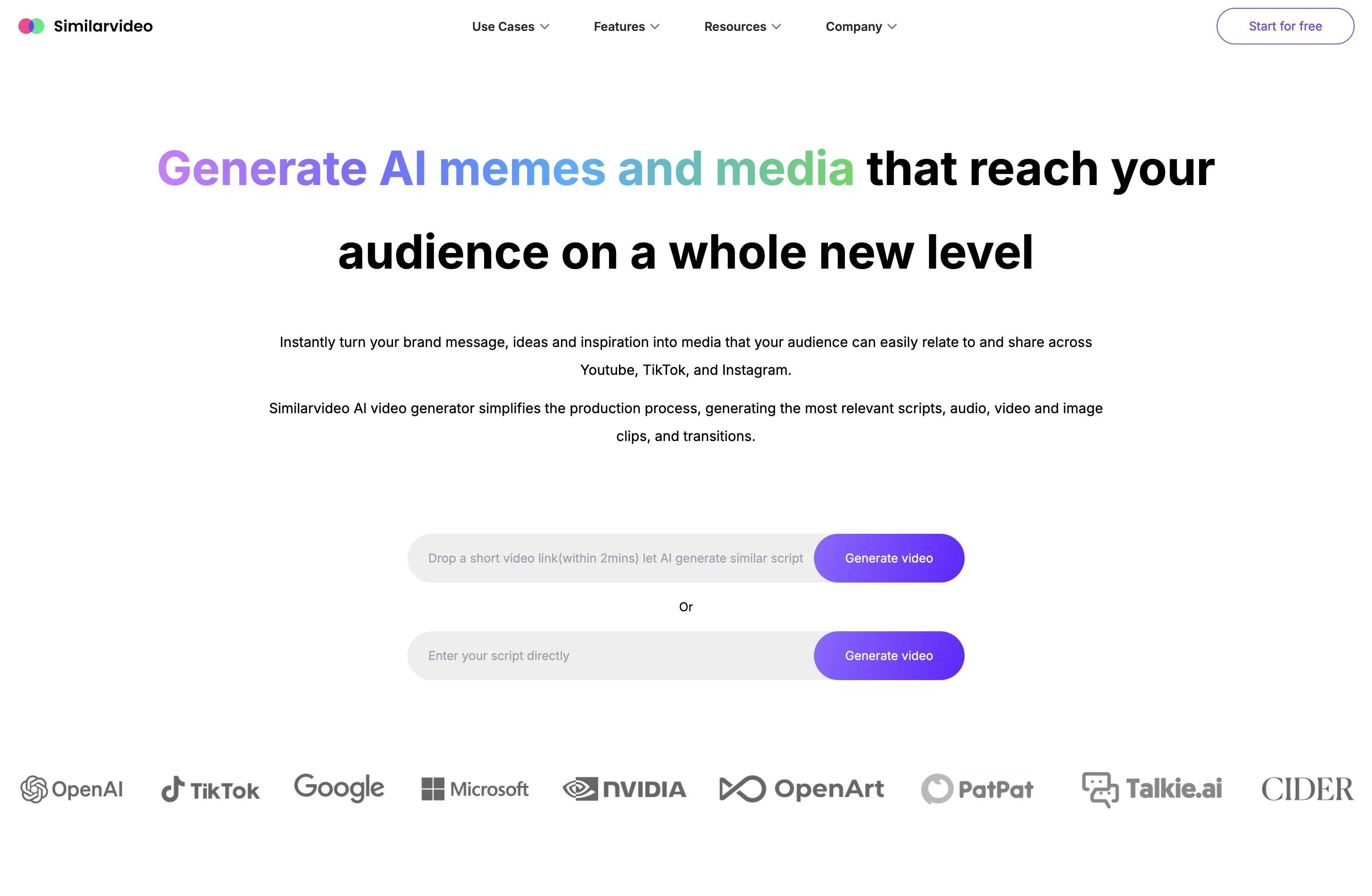 Similarvideo website