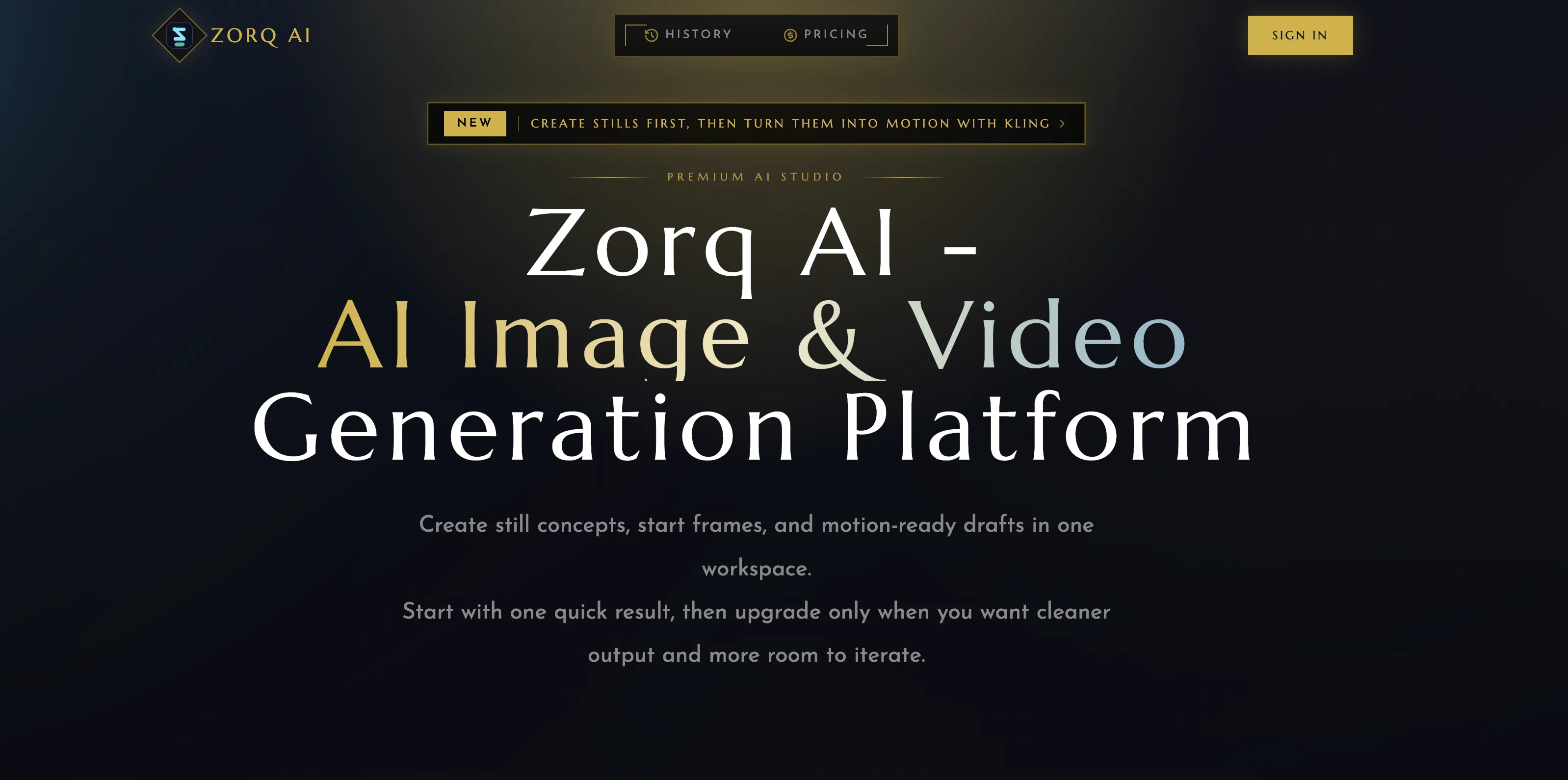 Zorq AI website