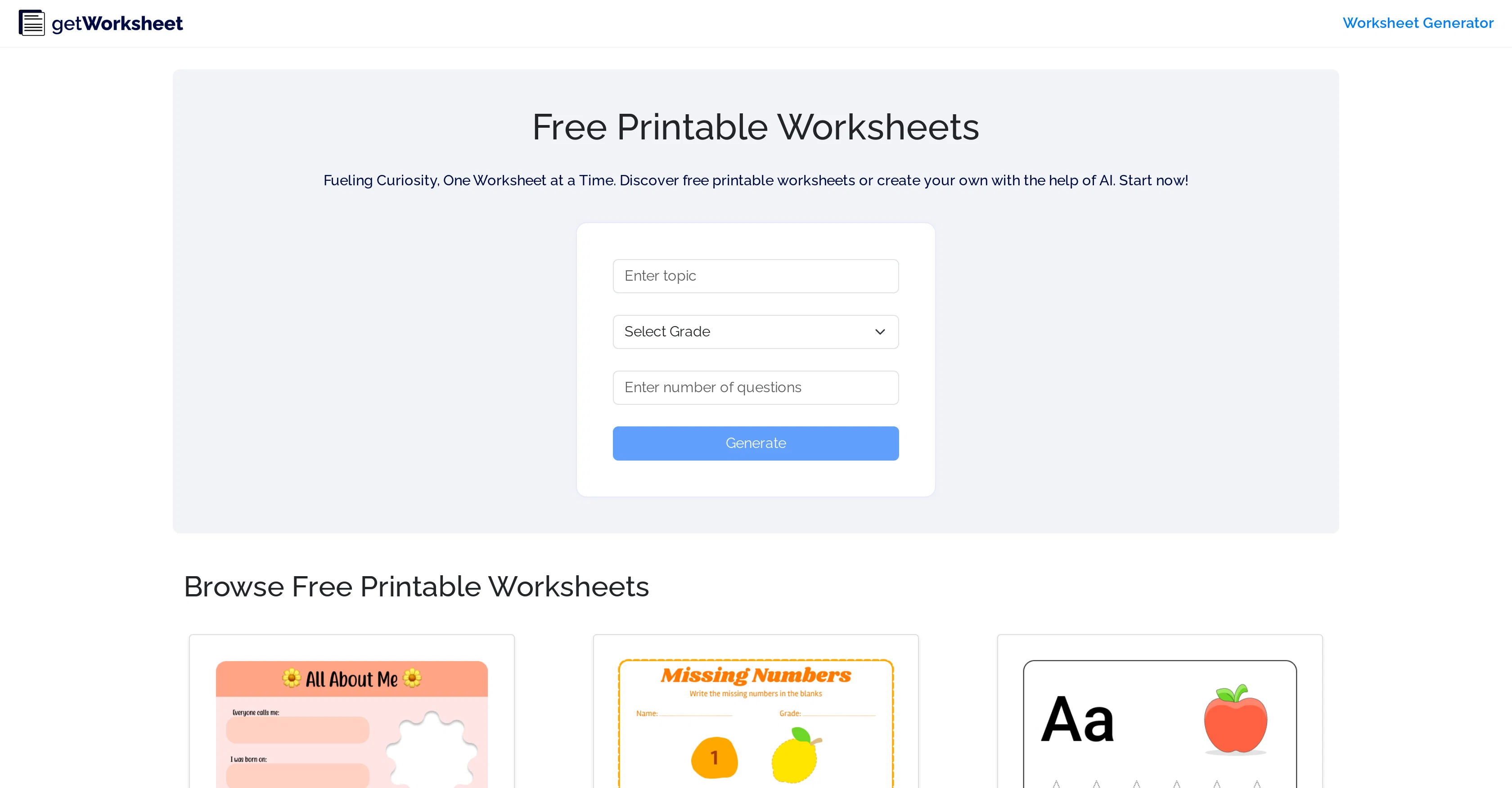 GetWorkSheet website