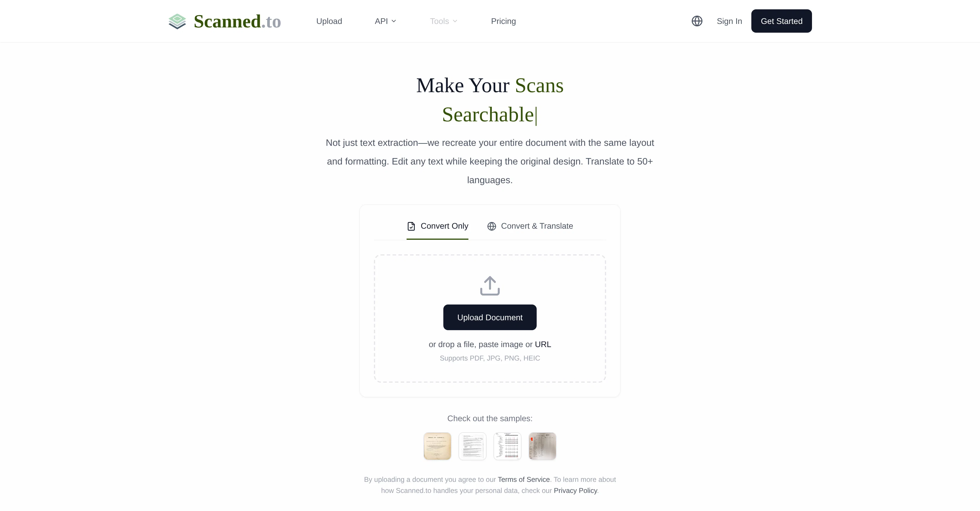 Scanned.to website