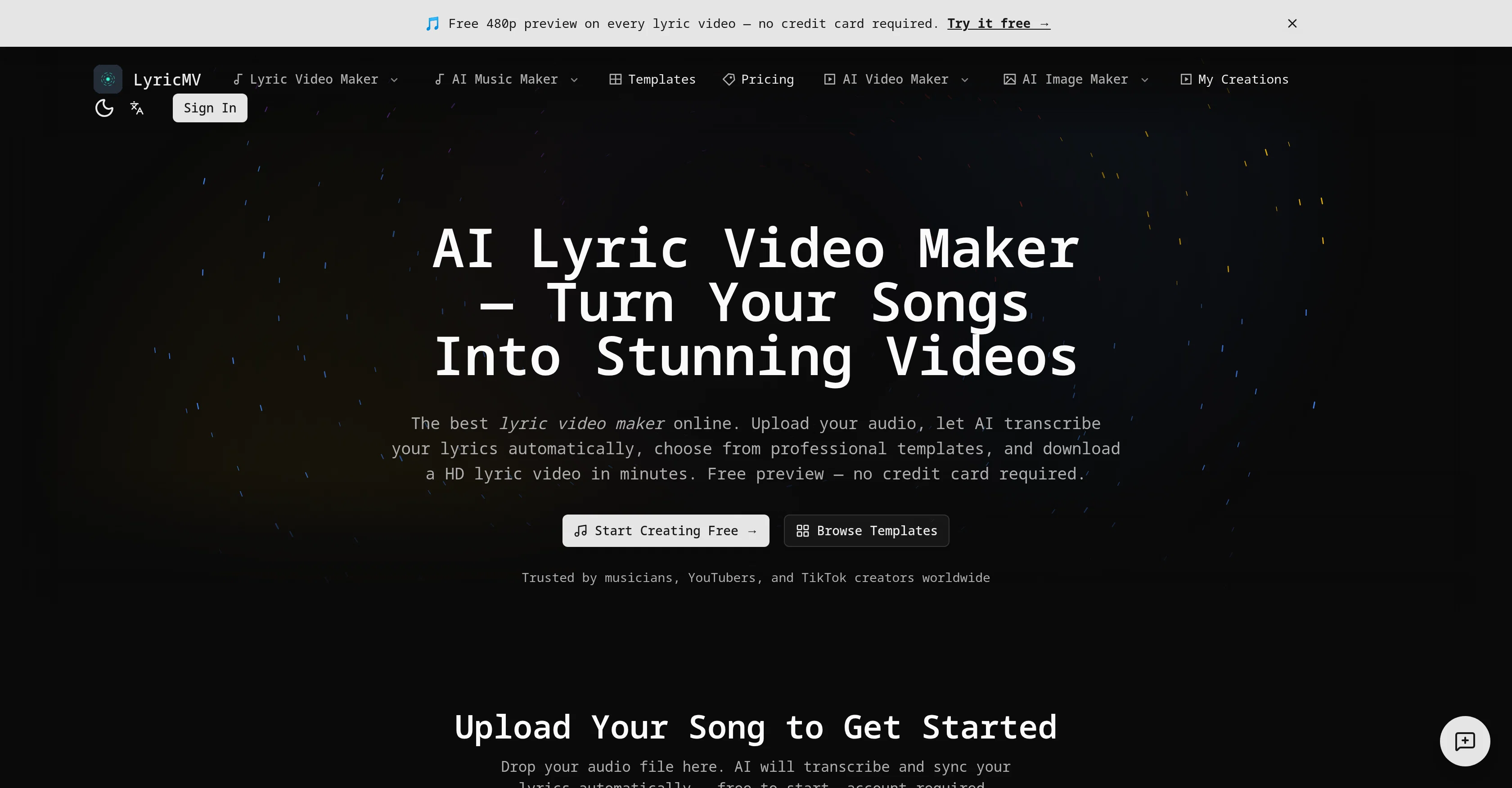LyricMV website