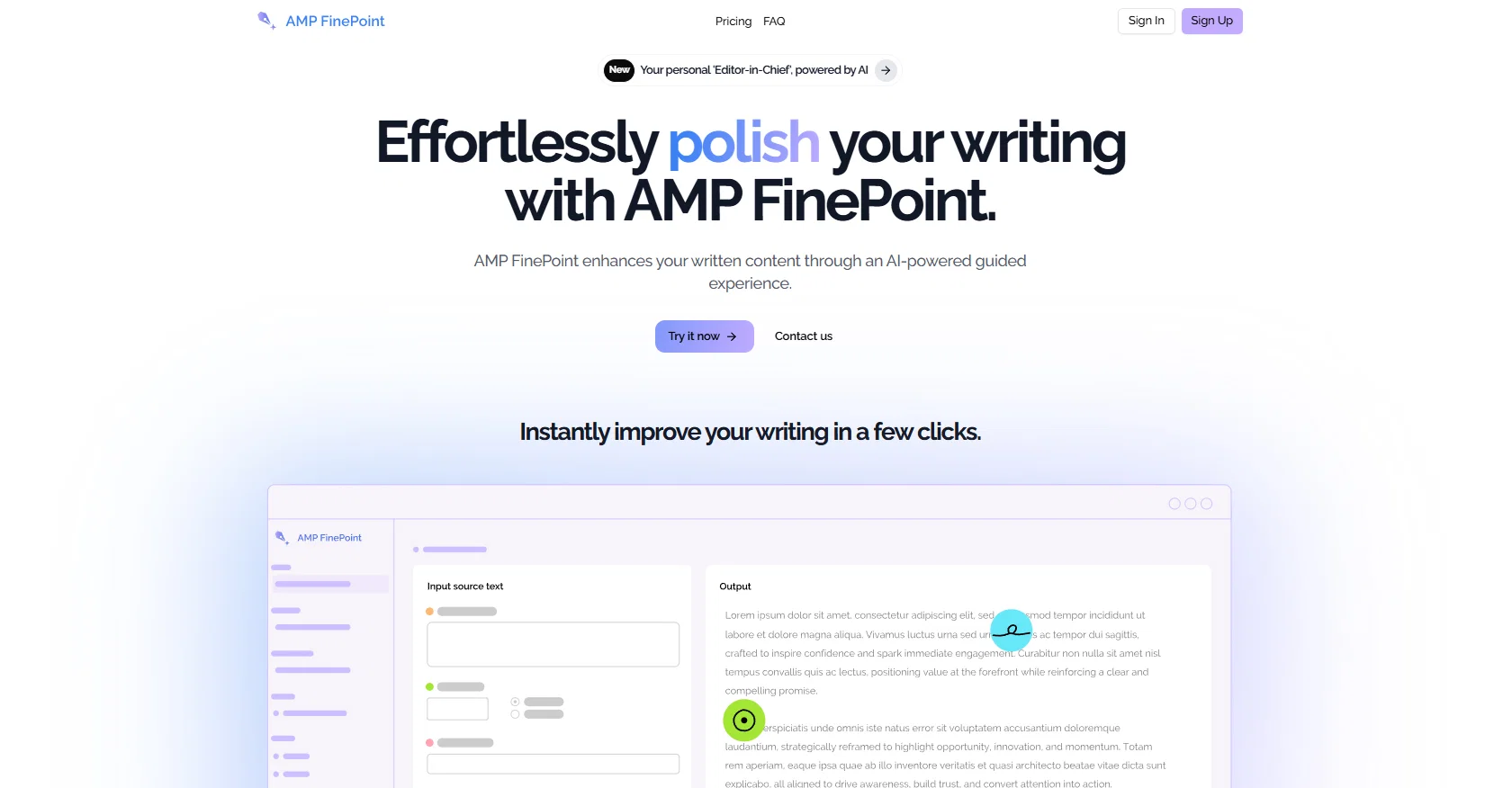 AMP FinePoint website
