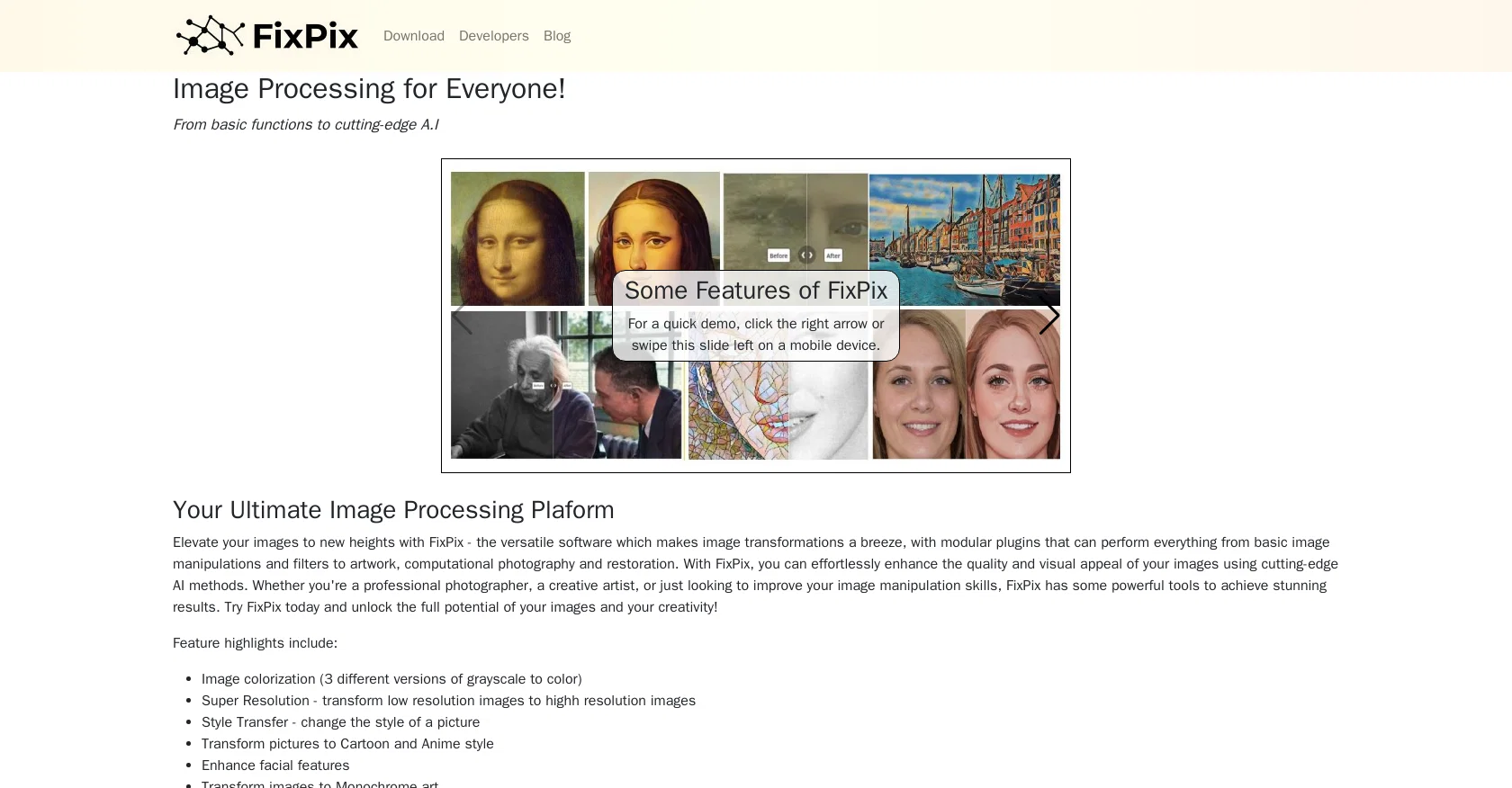 Fixpix website