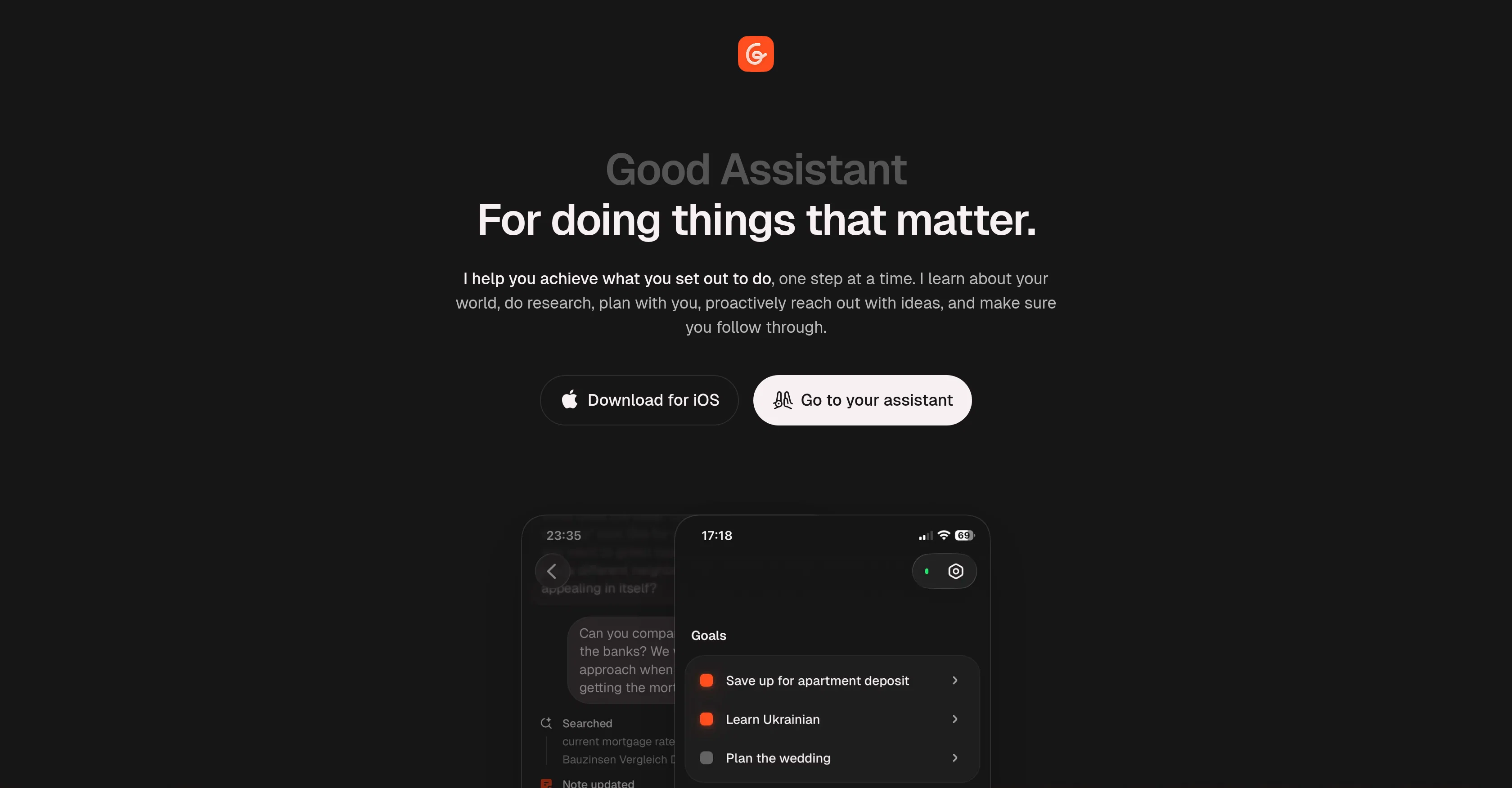 Good Assistant website