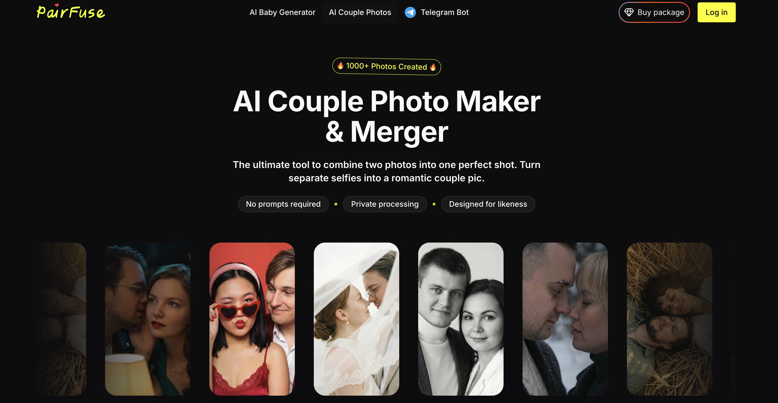 PairFuse | AI Couple Photo Maker website