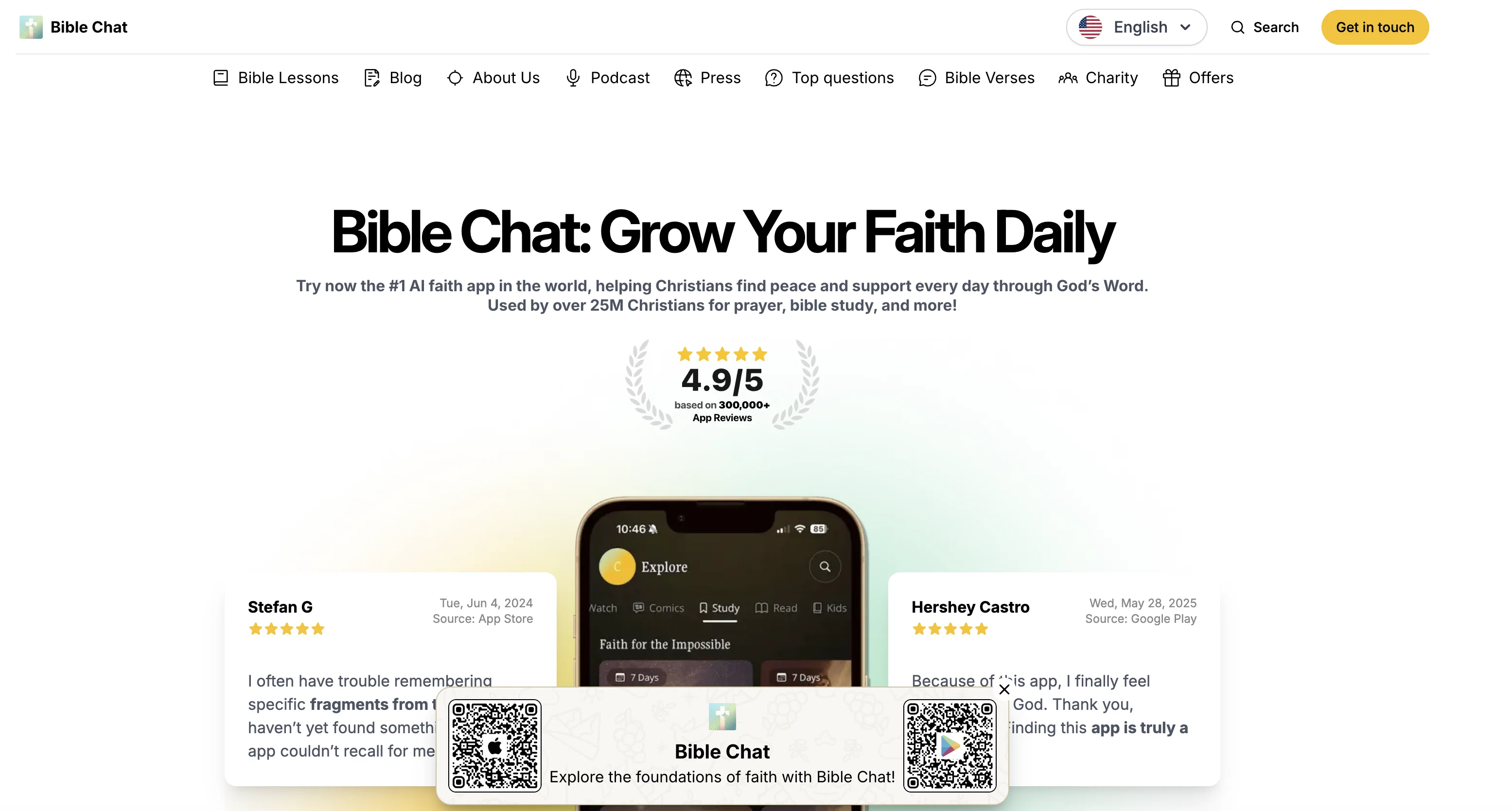 Bible Chat website