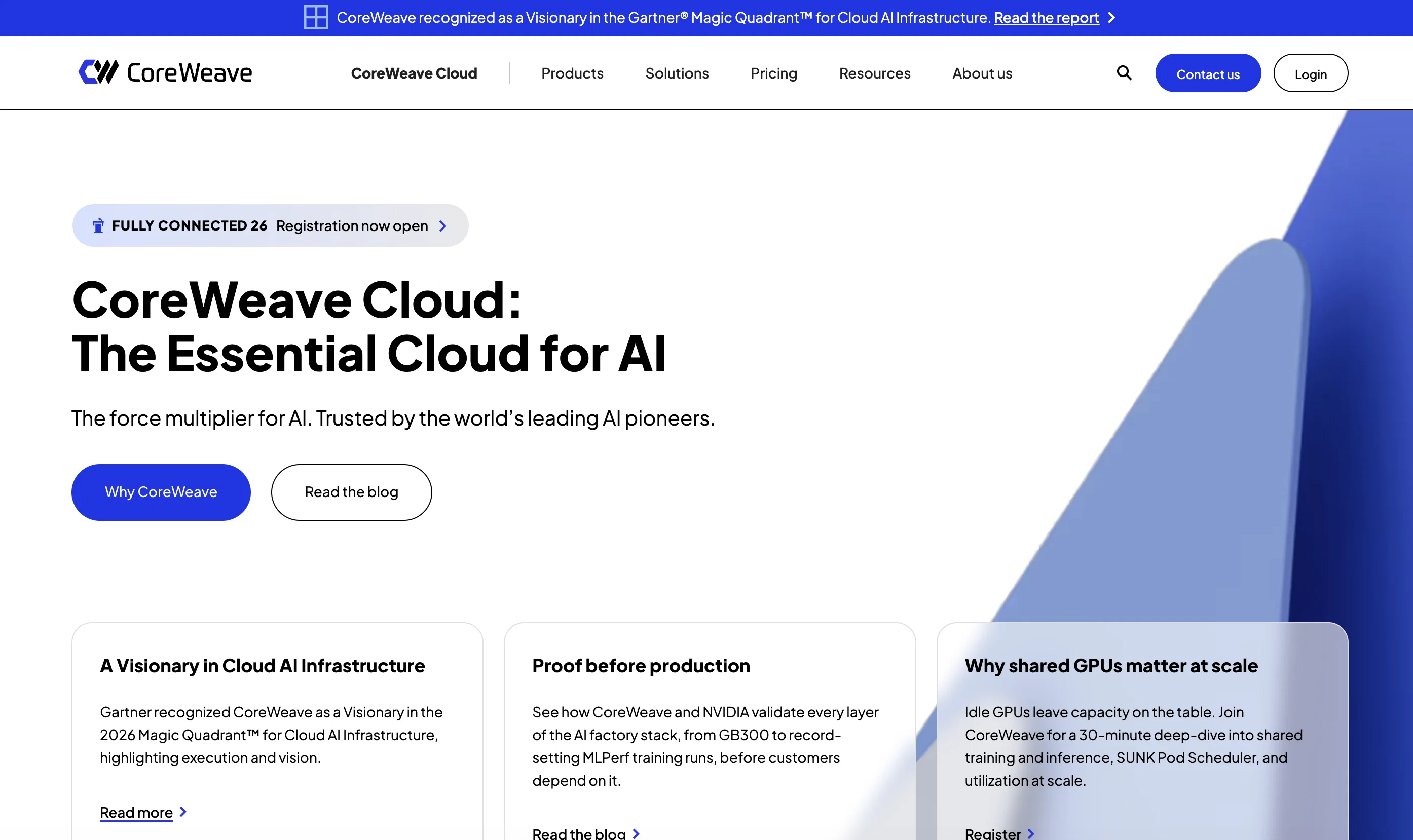 CoreWeave website