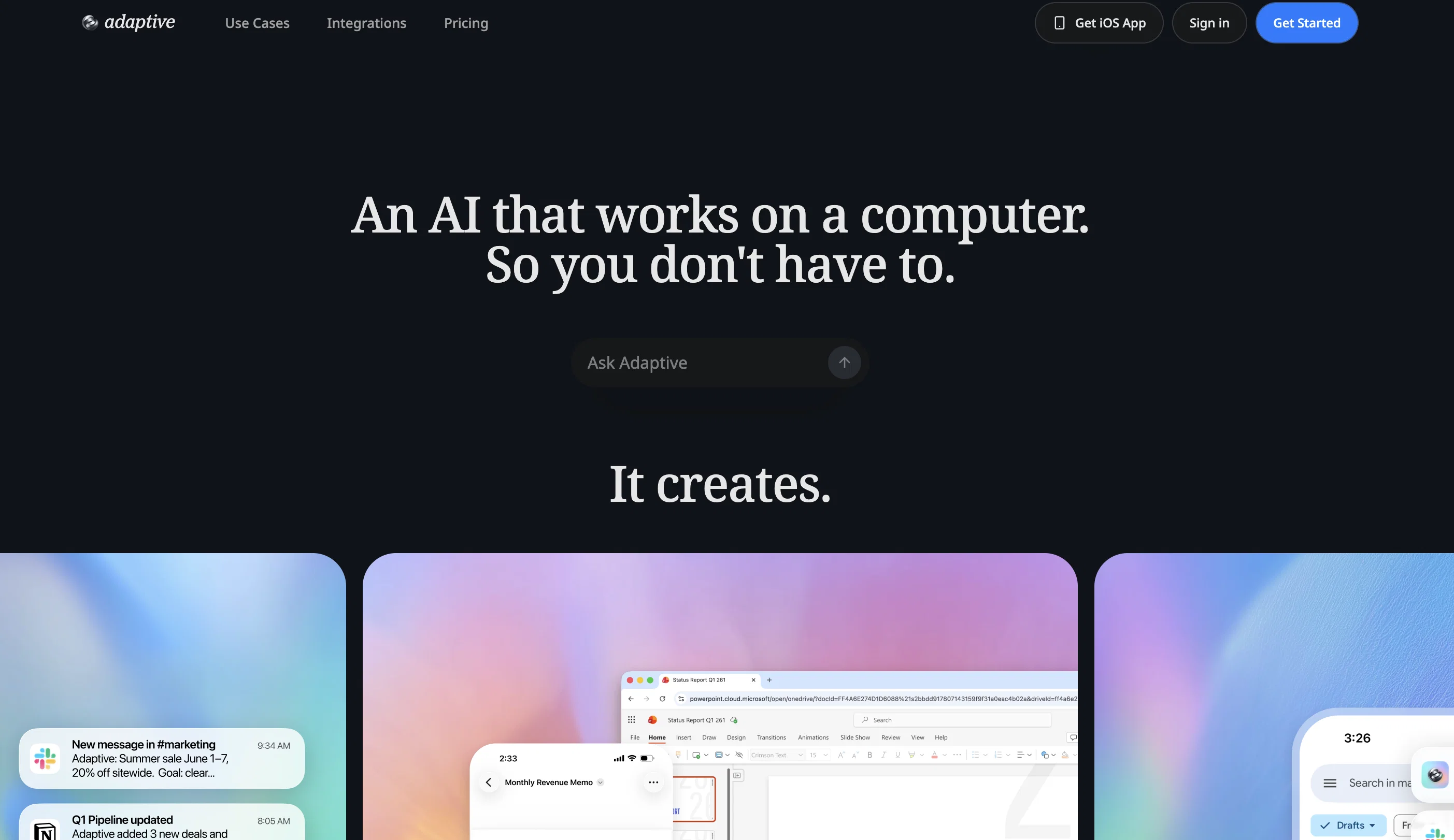 Adaptive AI website