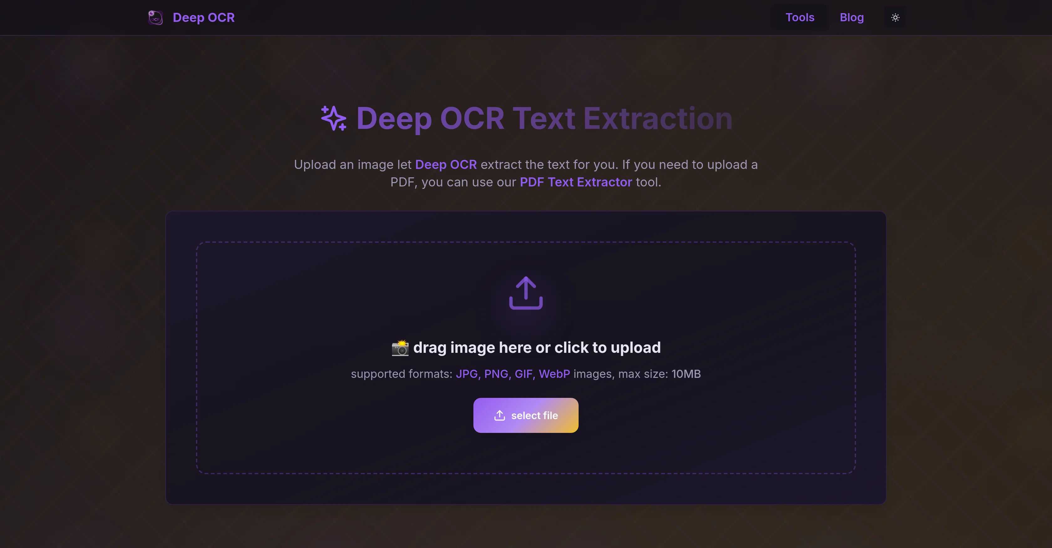 Deep OCR website