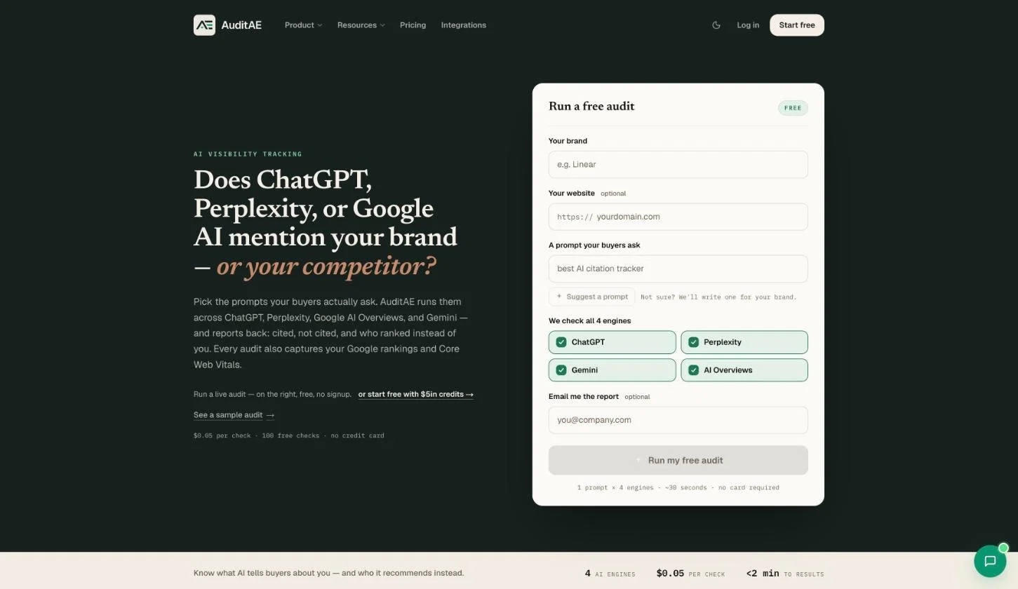 AuditAE website