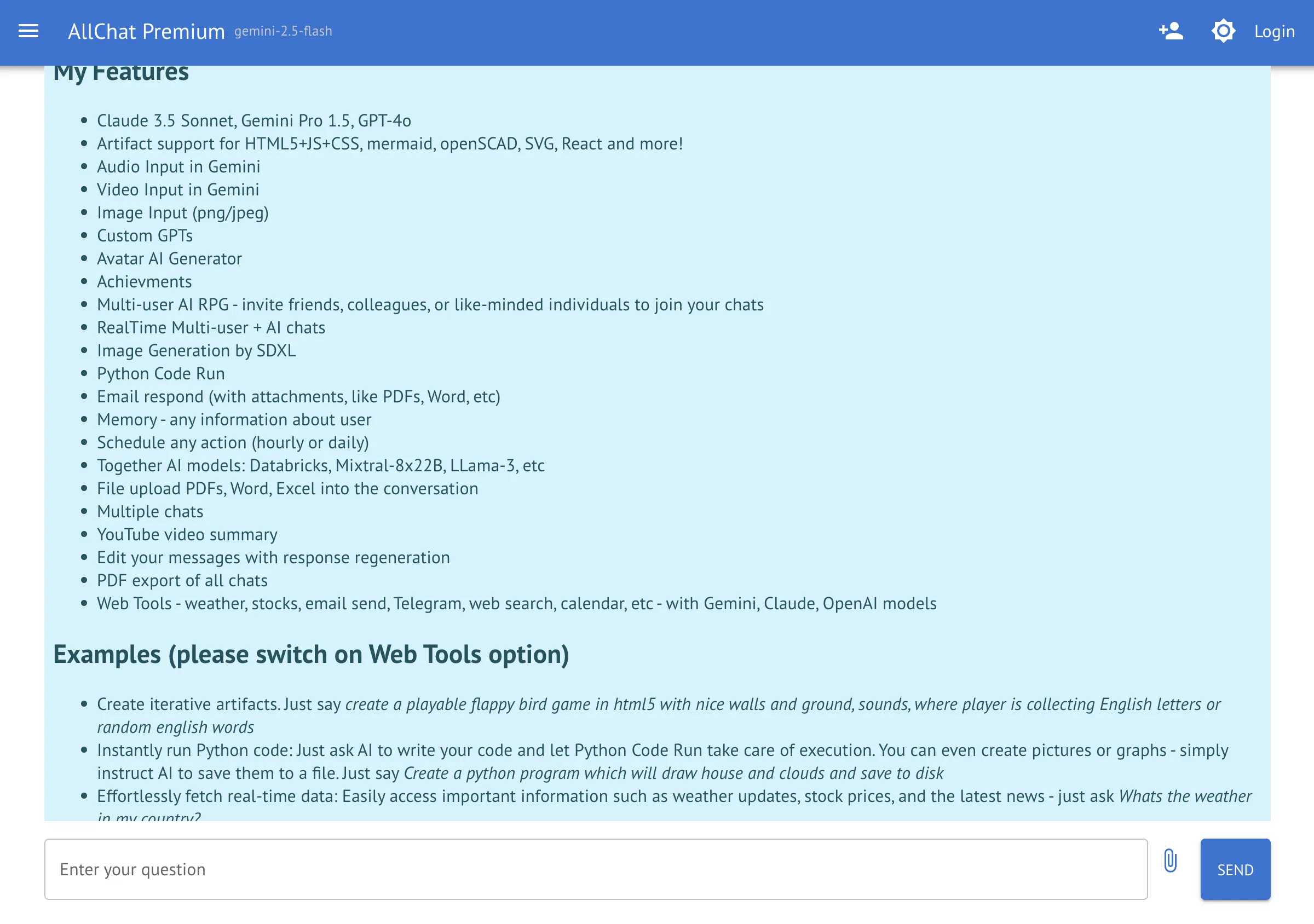 AllChat website