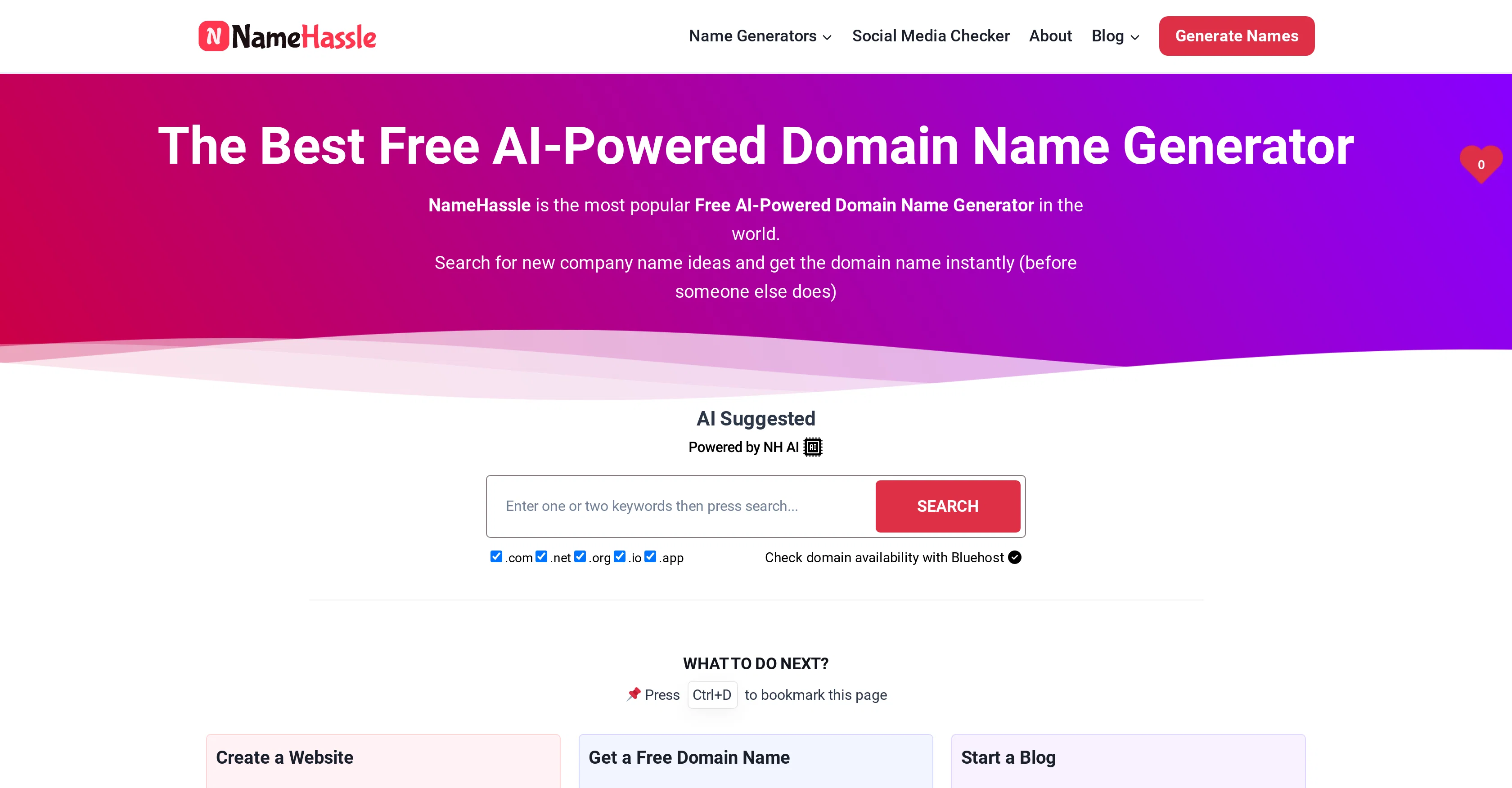 NameHassle website